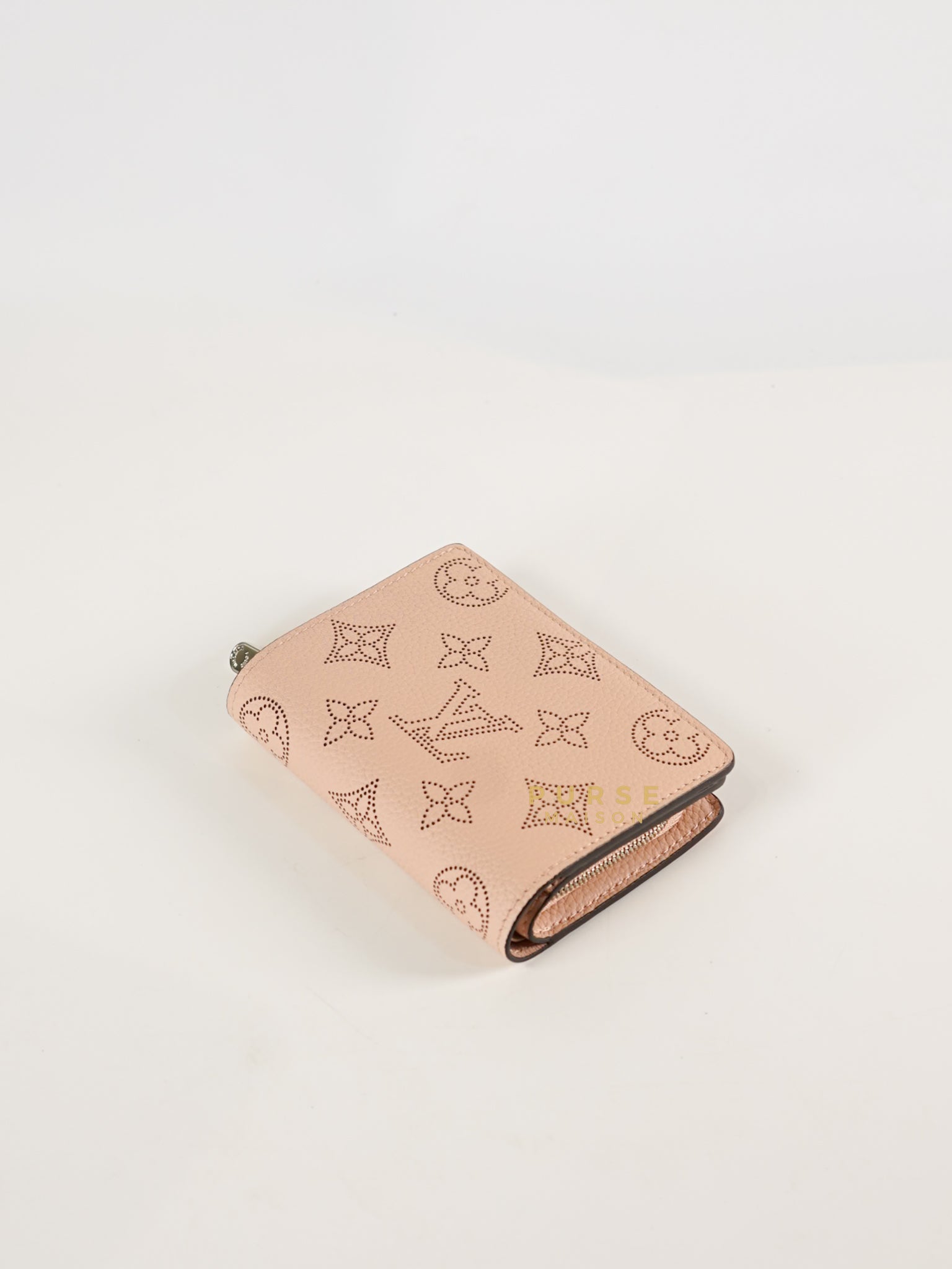 Cléa Wallet in Rose Jasmin Mahina Leather (Microchip) | Purse Maison Luxury Bags Shop