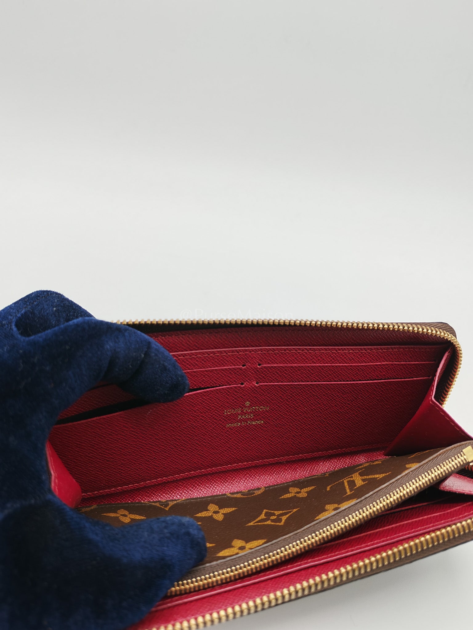 Clemence in Monogram Canvas Zippy Long Wallet (Microchip) | Purse Maison Luxury Bags Shop