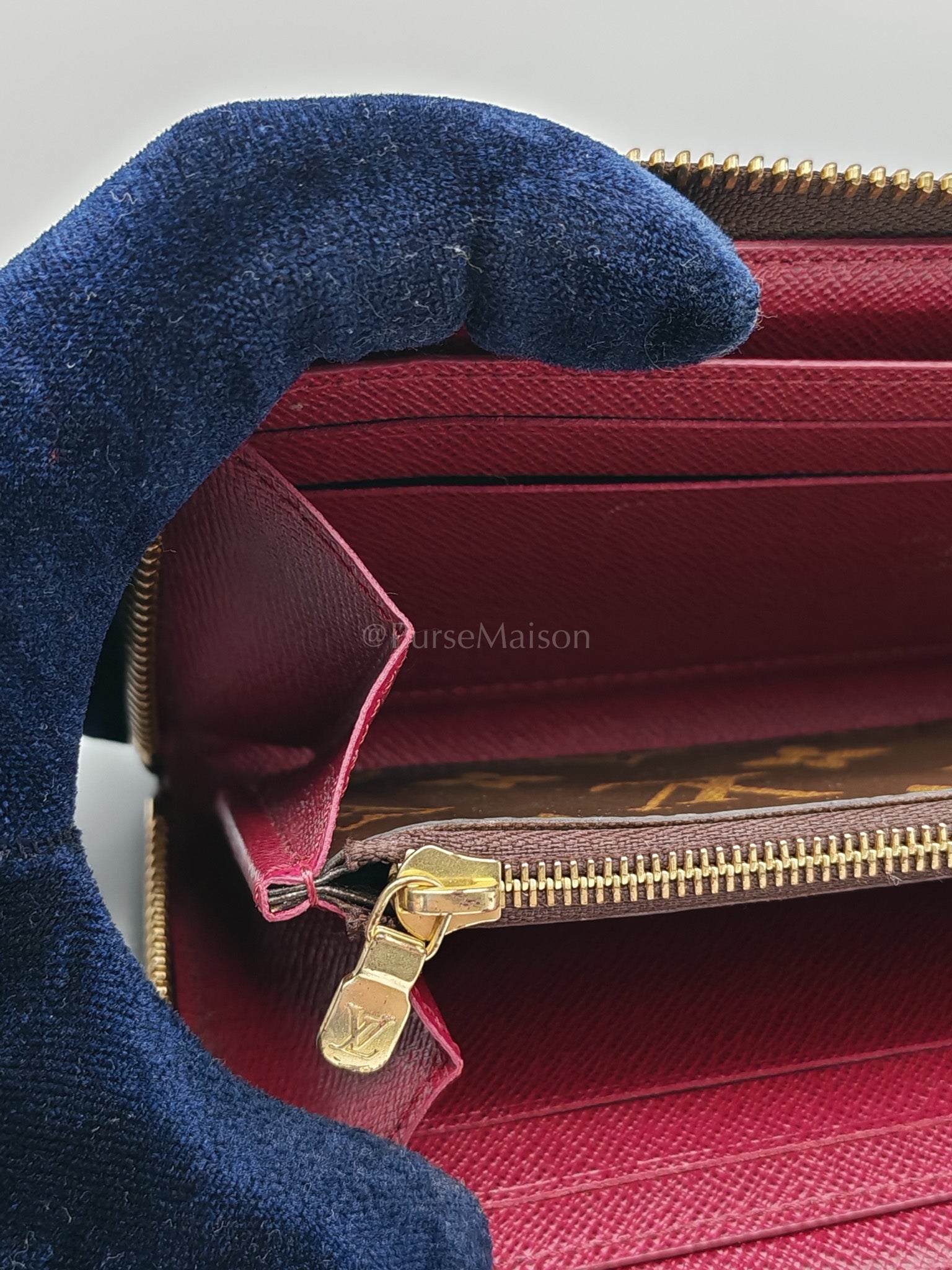 Clemence in Monogram Canvas Zippy Long Wallet (Microchip) | Purse Maison Luxury Bags Shop