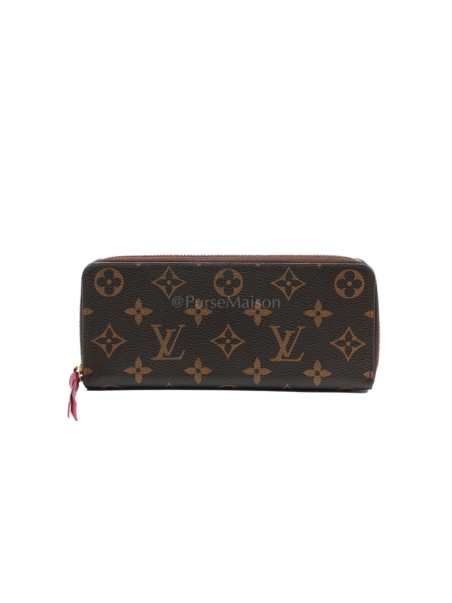 Clemence in Monogram Canvas Zippy Long Wallet (Microchip) | Purse Maison Luxury Bags Shop