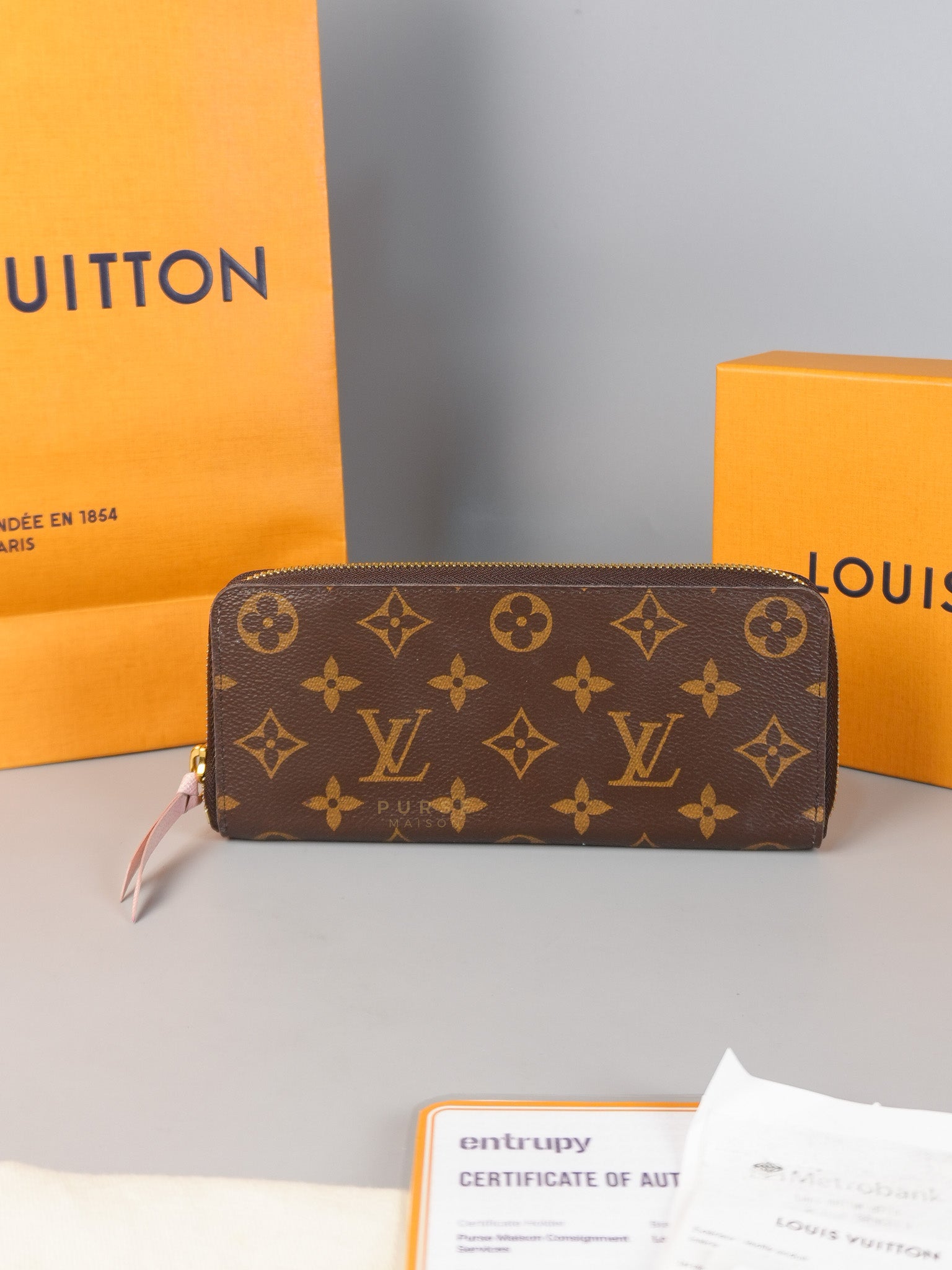 Clemence Wallet in Monogram Canvas (Microchip) | Purse Maison Luxury Bags Shop