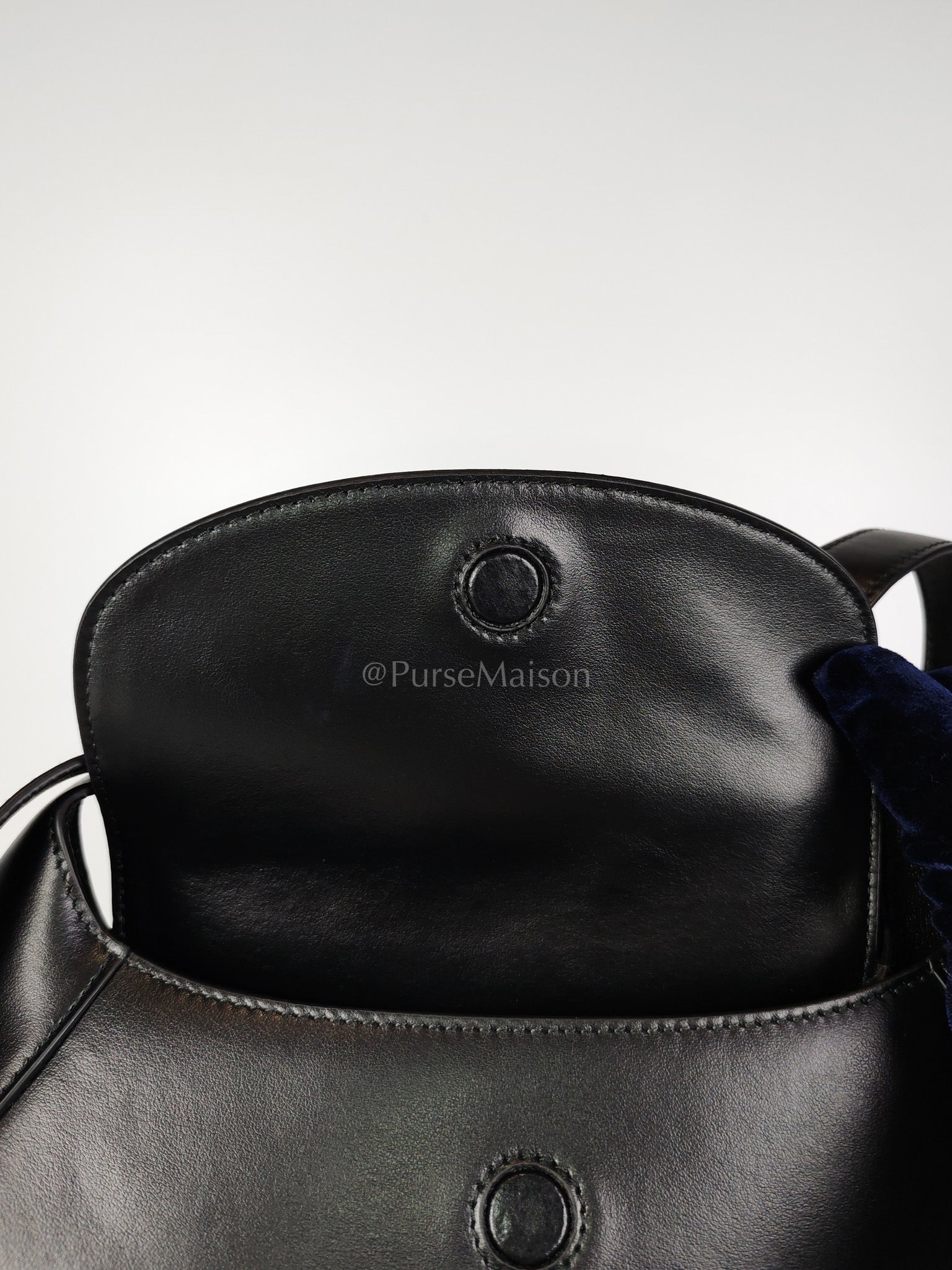 Cleo Logo Plaque Shoulder Bag in Nero/black Calfskin Leather Gold Hardware | Purse Maison Luxury Bags Shop