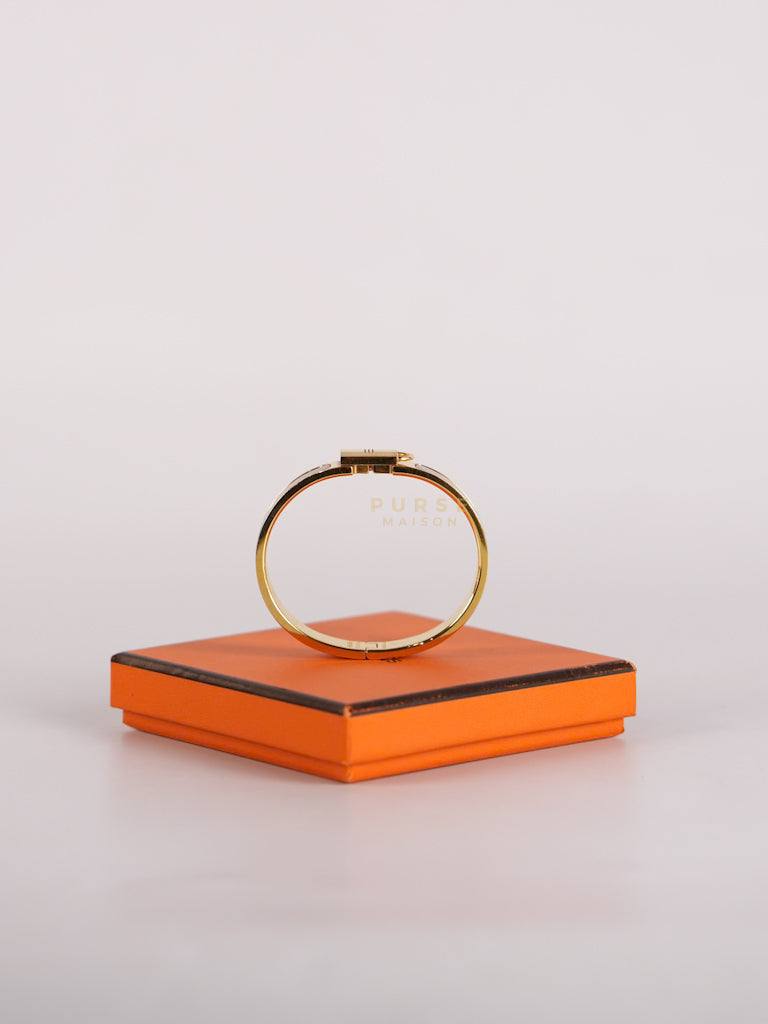 Clic Cadenas PM Maroon Glace Gold Hardware Bangle | Purse Maison Luxury Bags Shop