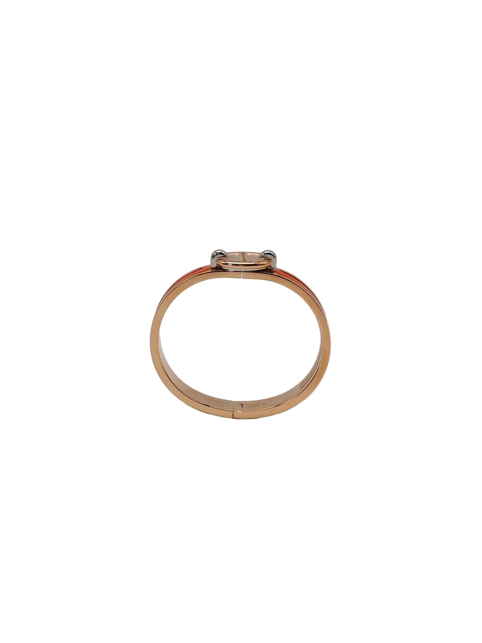 Mini Clic Chaine d'Ancler Bracelet Orange Enamel in Rose Gold Hardware | Purse Maison Luxury Bags Shop