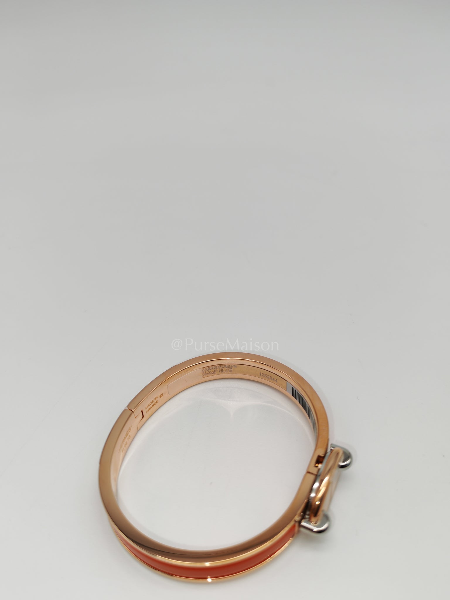 Mini Clic Chaine d'Ancler Bracelet Orange Enamel in Rose Gold Hardware | Purse Maison Luxury Bags Shop