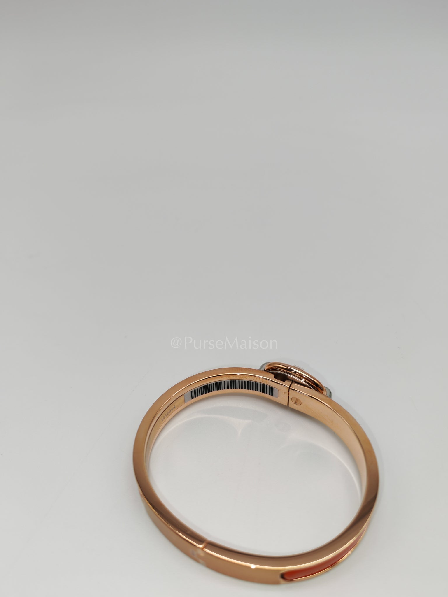 Mini Clic Chaine d'Ancler Bracelet Orange Enamel in Rose Gold Hardware | Purse Maison Luxury Bags Shop
