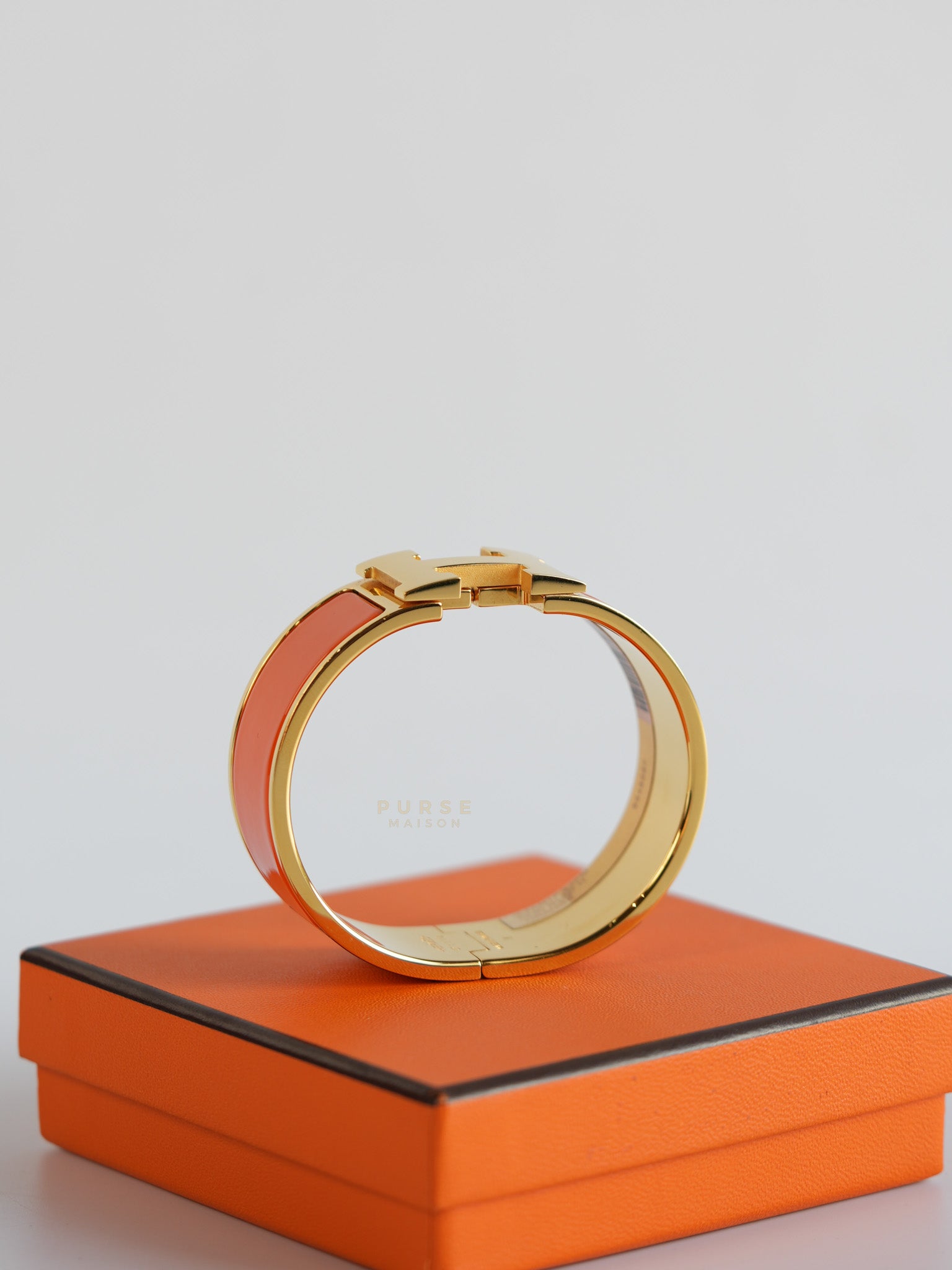 Clic Clac H Bangle Bracelet PM Orange | Purse Maison Luxury Bags Shop