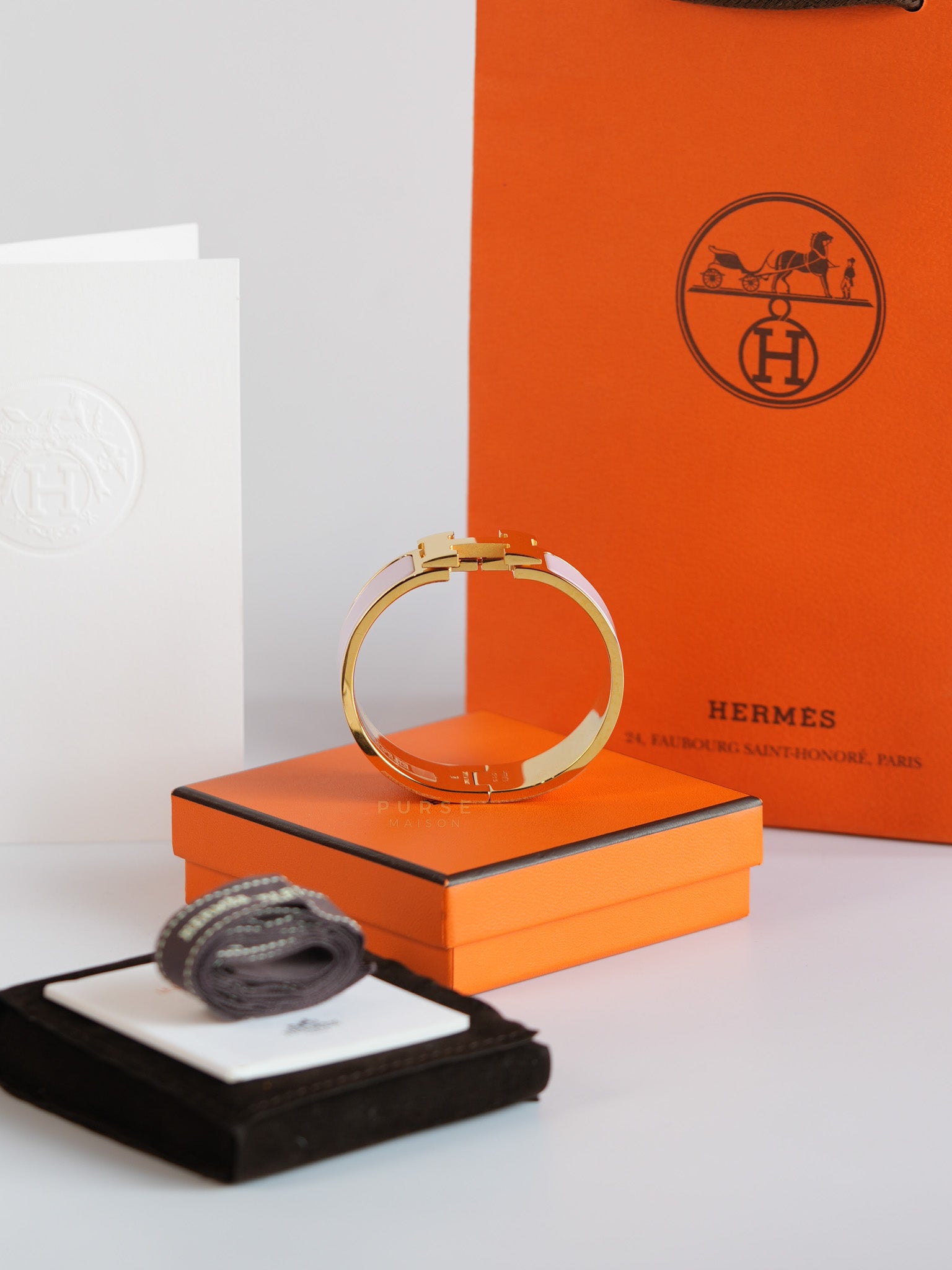 Clic Clac H Bangle Bracelet PM Rose Dragee | Purse Maison Luxury Bags Shop