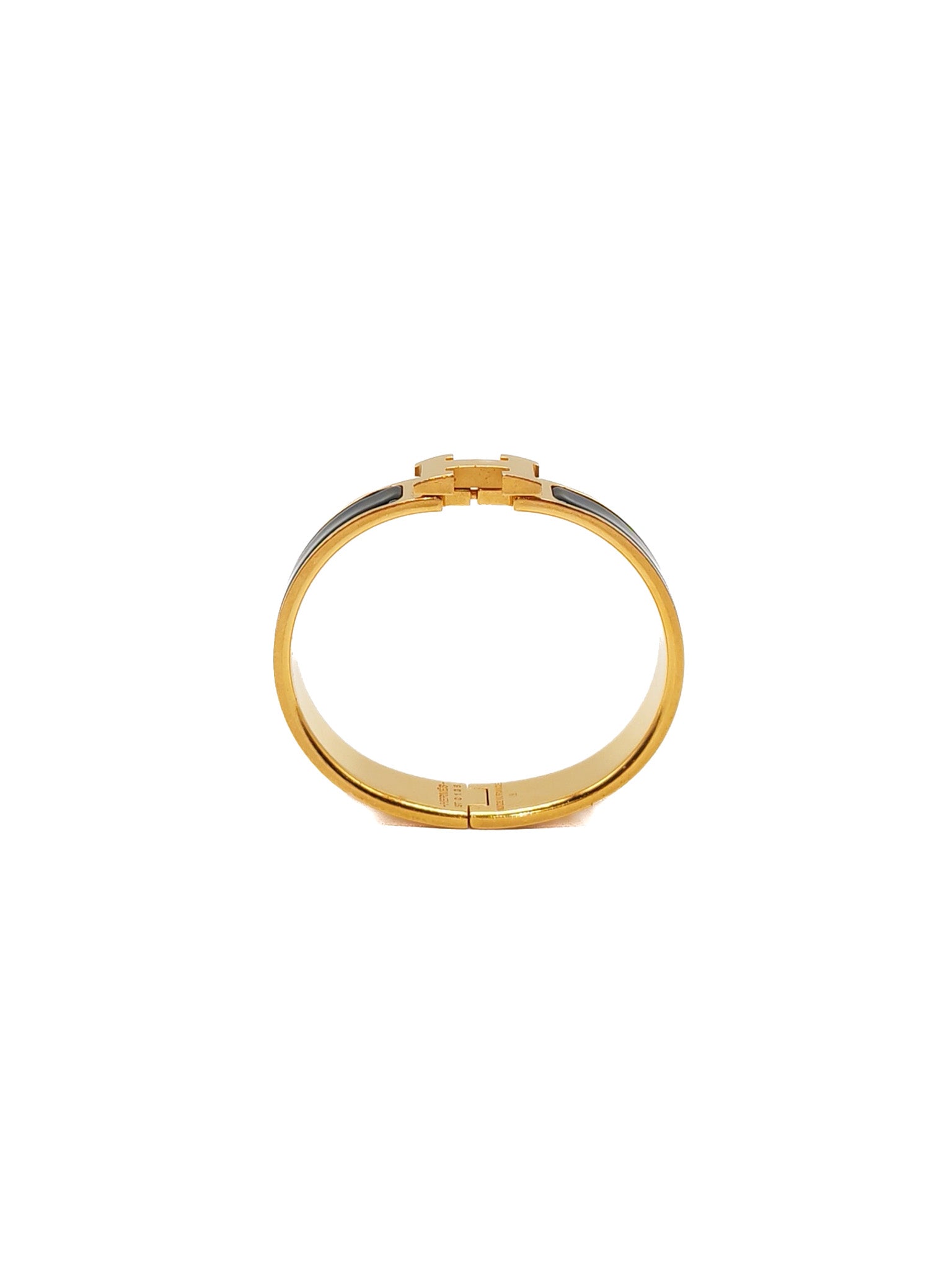 Clic H PM in Black Enamel Gold Hardware Bangle | Purse Maison Luxury Bags Shop