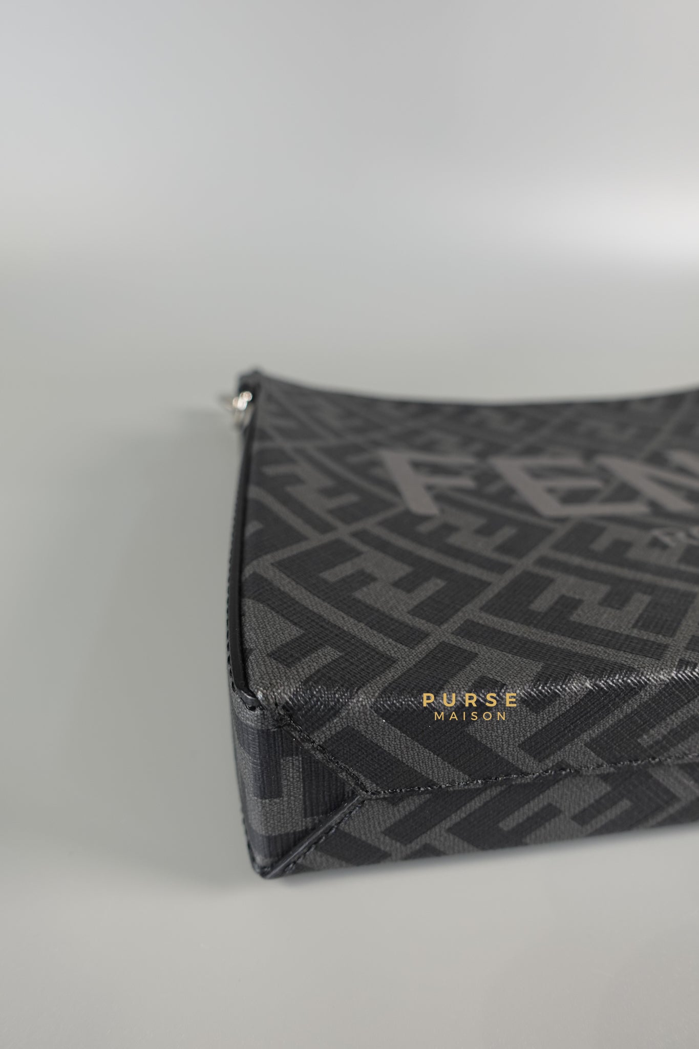 Clutch Bag in Black/Grey Monogram Canvas | Purse Maison Luxury Bags Shop