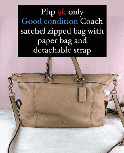 Coach Satchel Zipped Bag