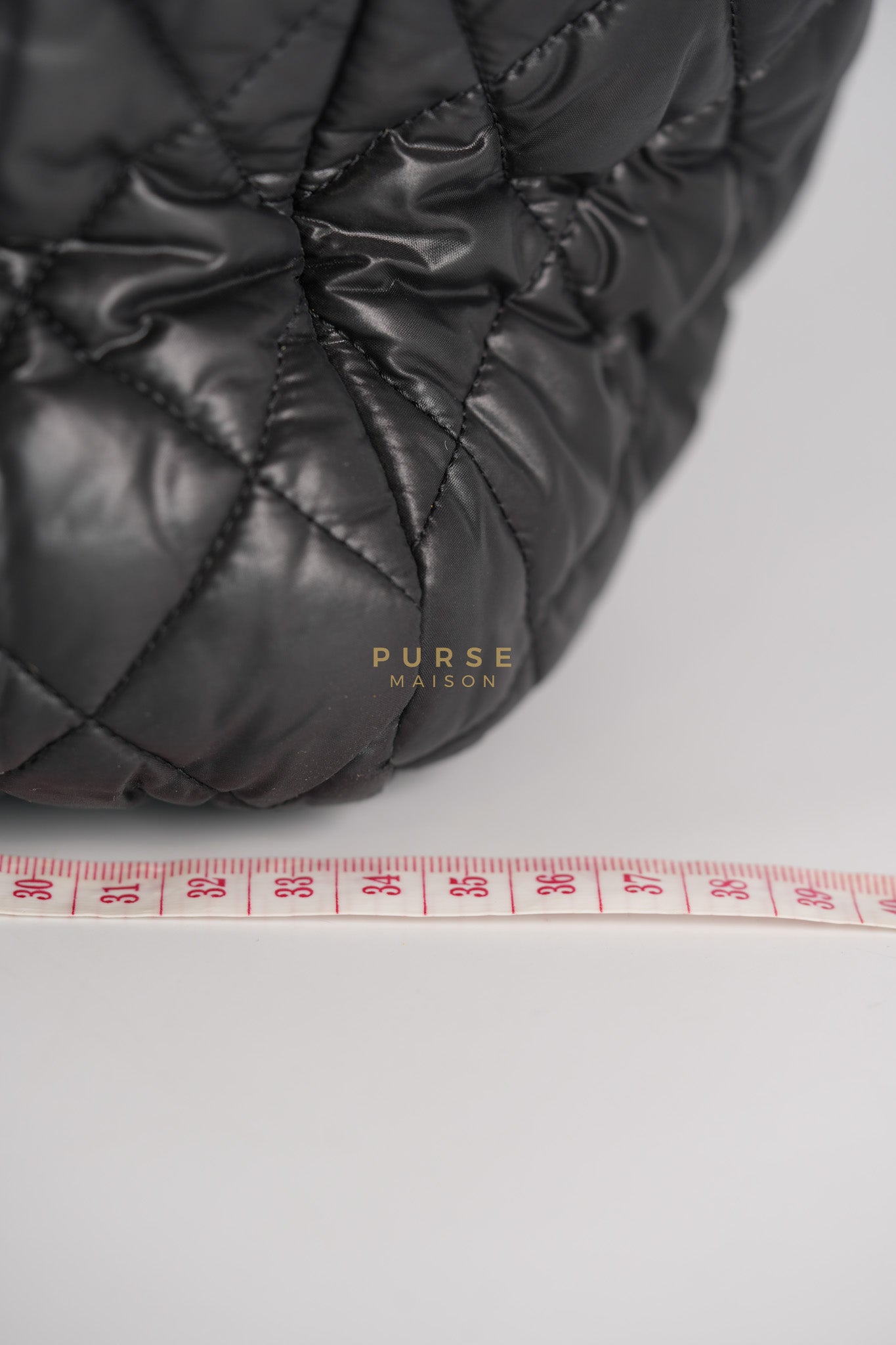 Coco Cocoon Tote Bag in Black Quilted Nylon Series 13 | Purse Maison Luxury Bags Shop
