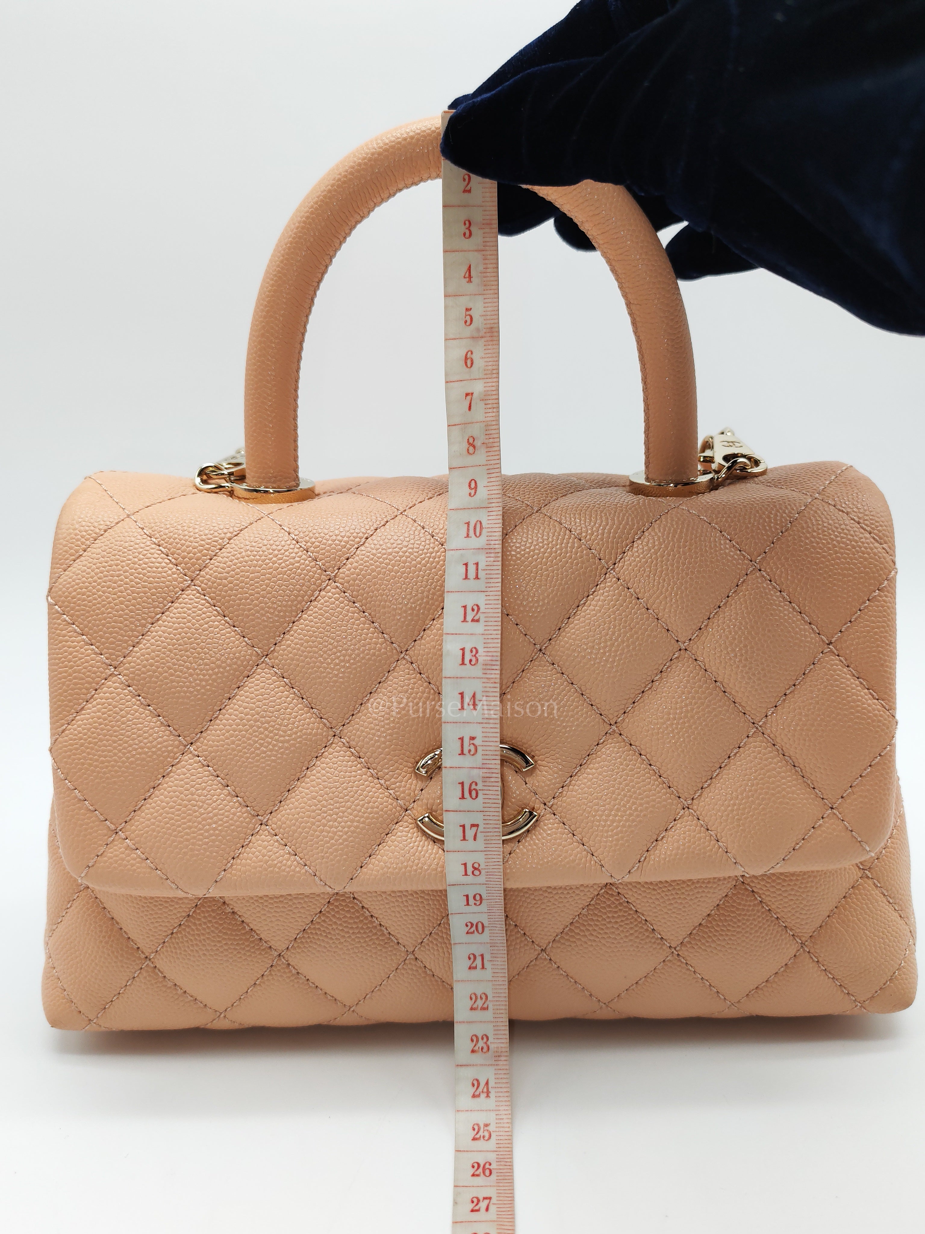 Coco Handle Caviar Peach Series 31 | Purse Maison Luxury Bags Shop