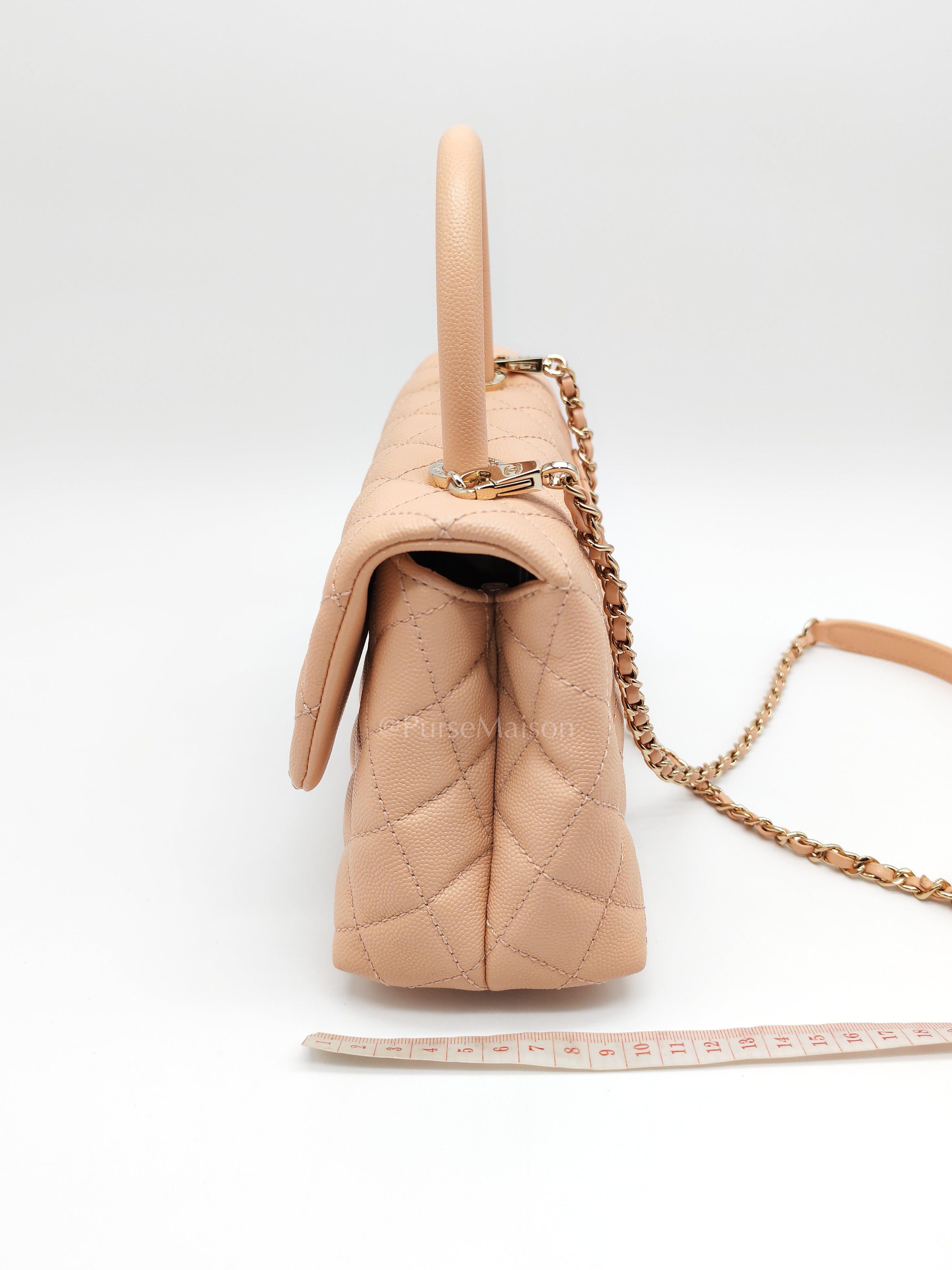 Coco Handle Caviar Peach Series 31 | Purse Maison Luxury Bags Shop