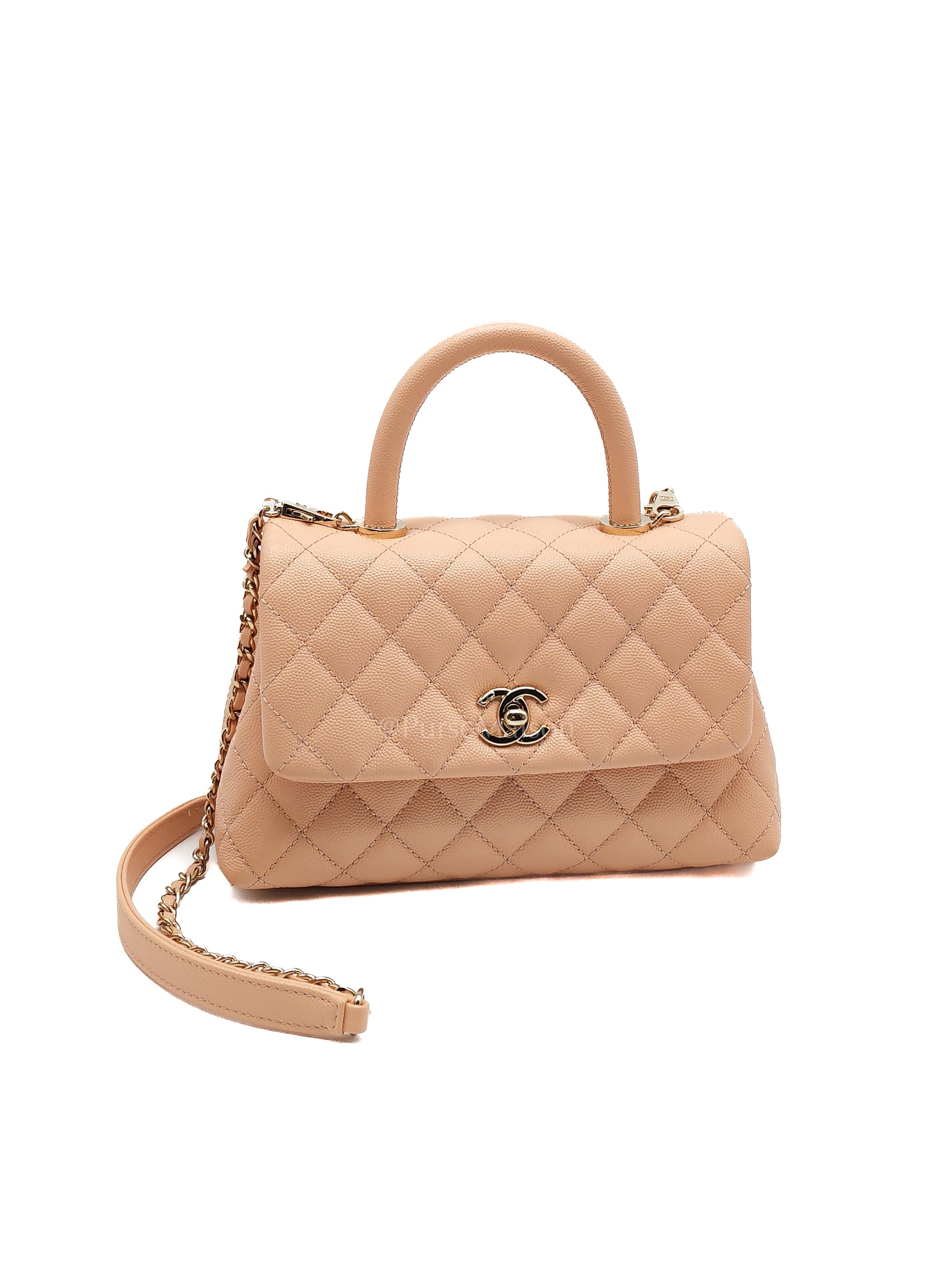 Coco Handle Caviar Peach Series 31 | Purse Maison Luxury Bags Shop
