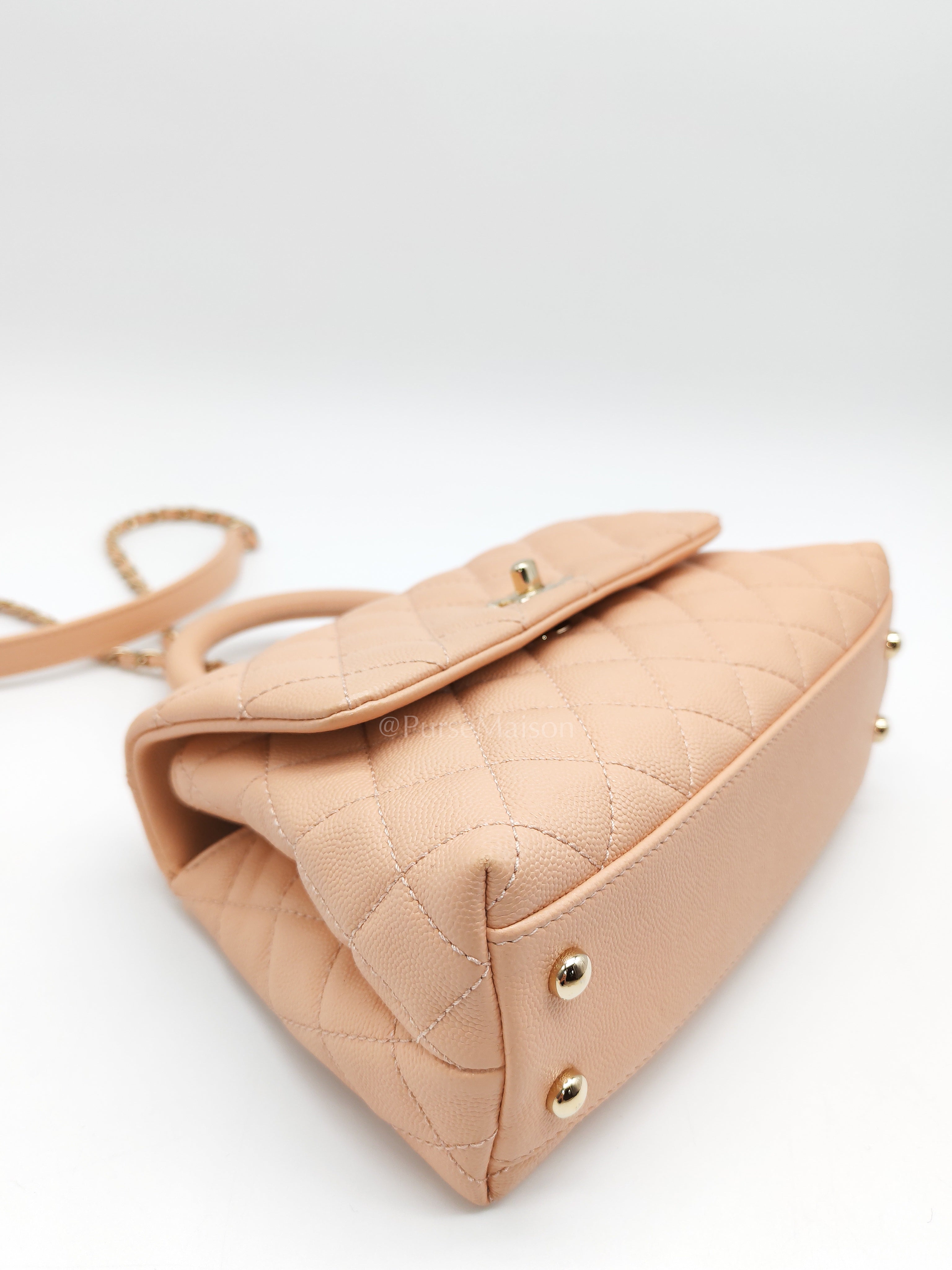 Coco Handle Caviar Peach Series 31 | Purse Maison Luxury Bags Shop