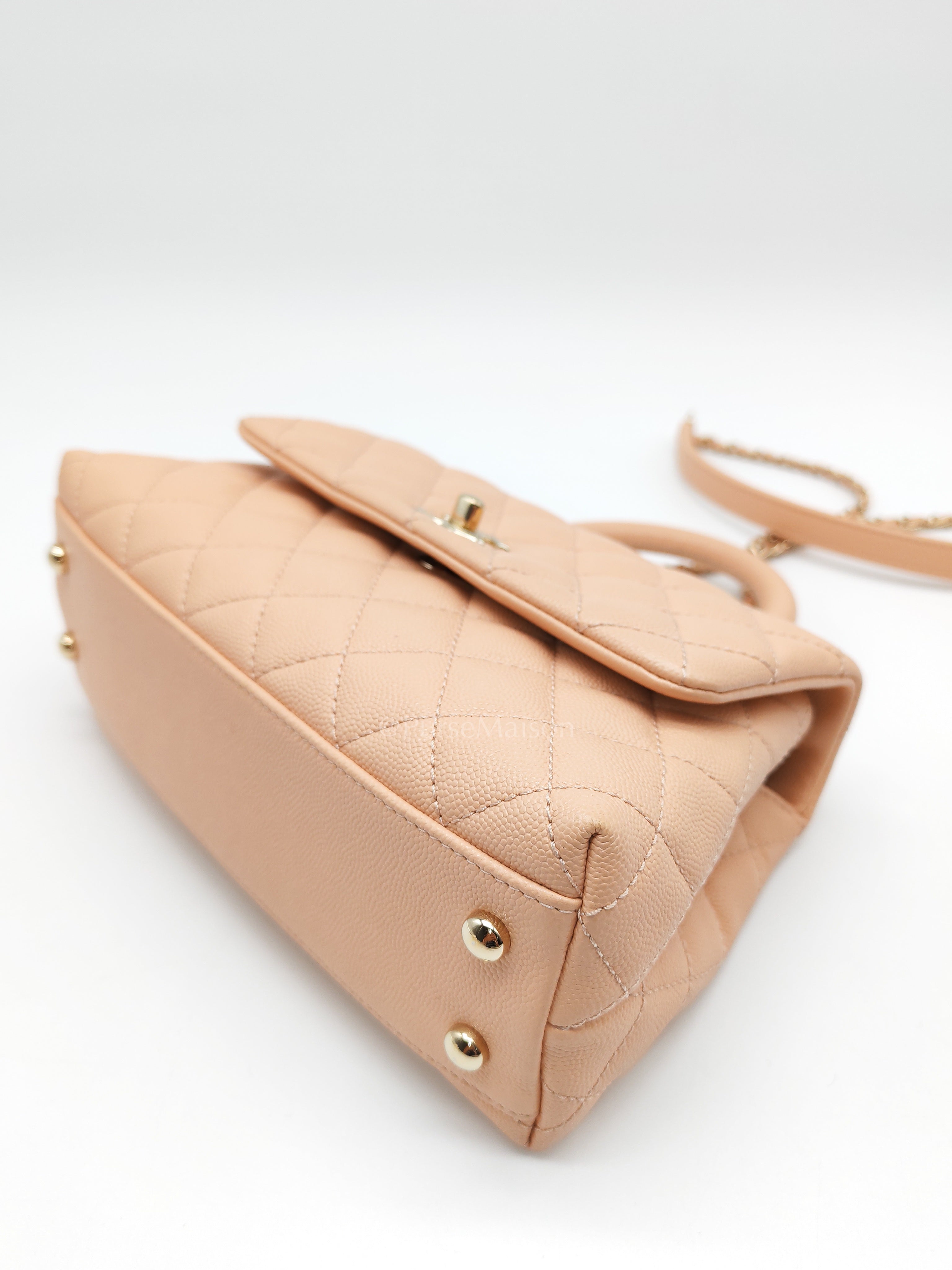 Coco Handle Caviar Peach Series 31 | Purse Maison Luxury Bags Shop