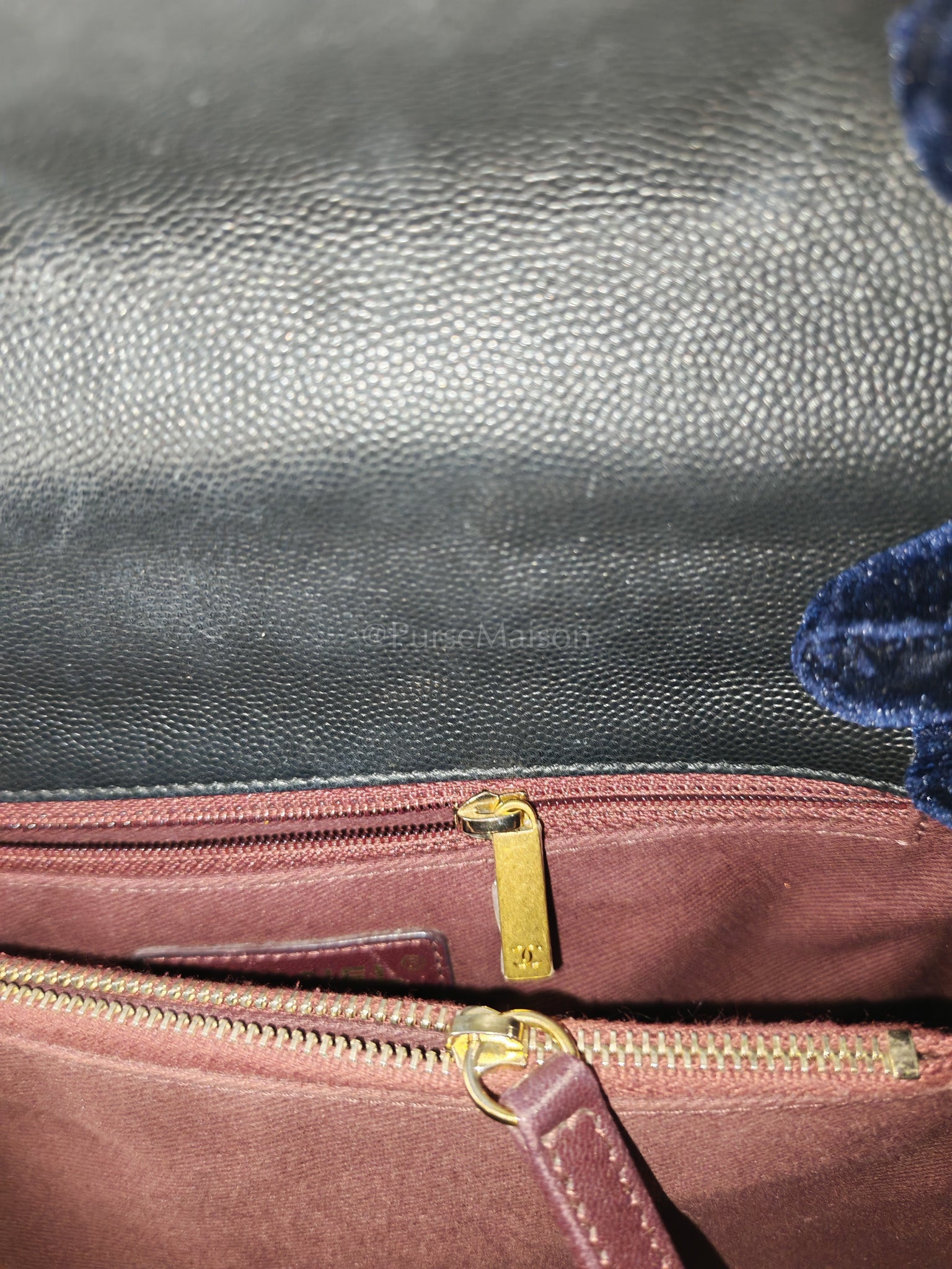 Coco Handle Medium in Black Caviar Leather Aged Gold Hardware Series 24 | Purse Maison Luxury Bags Shop