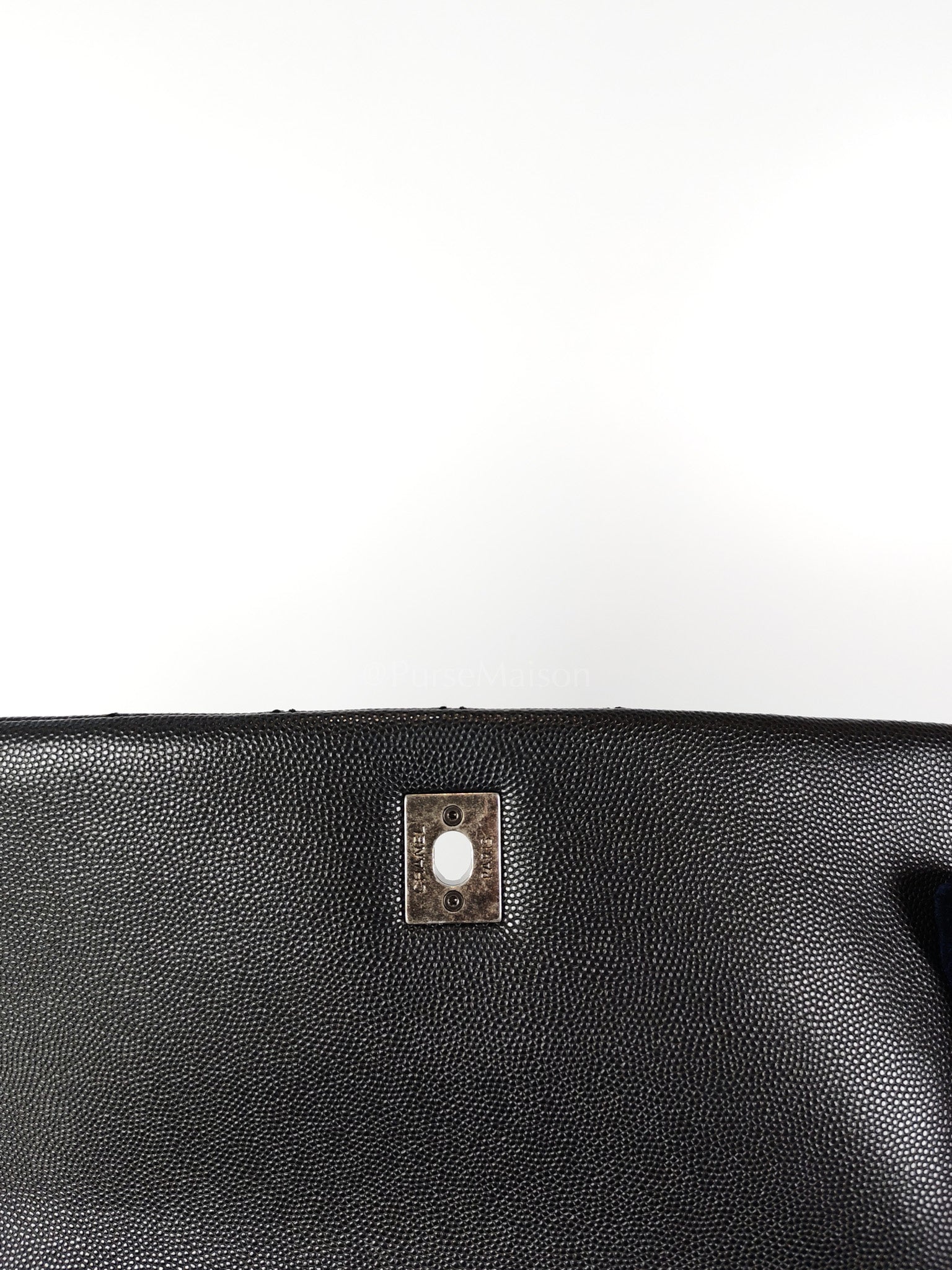 Coco Handle Medium in Black Quilted Caviar & Ruthenium Hardware Series 23 | Purse Maison Luxury Bags Shop