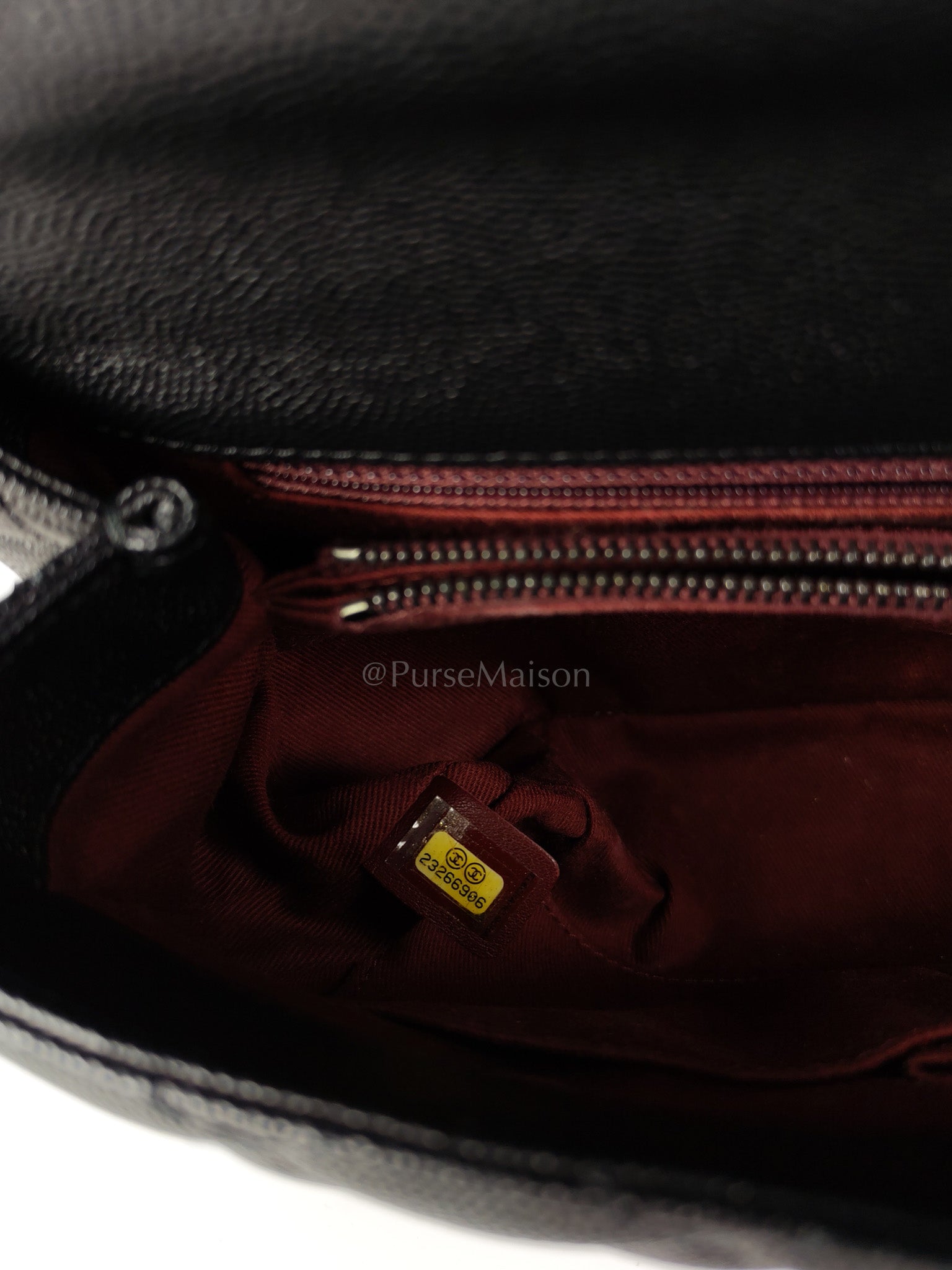 Coco Handle Medium in Black Quilted Caviar & Ruthenium Hardware Series 23 | Purse Maison Luxury Bags Shop