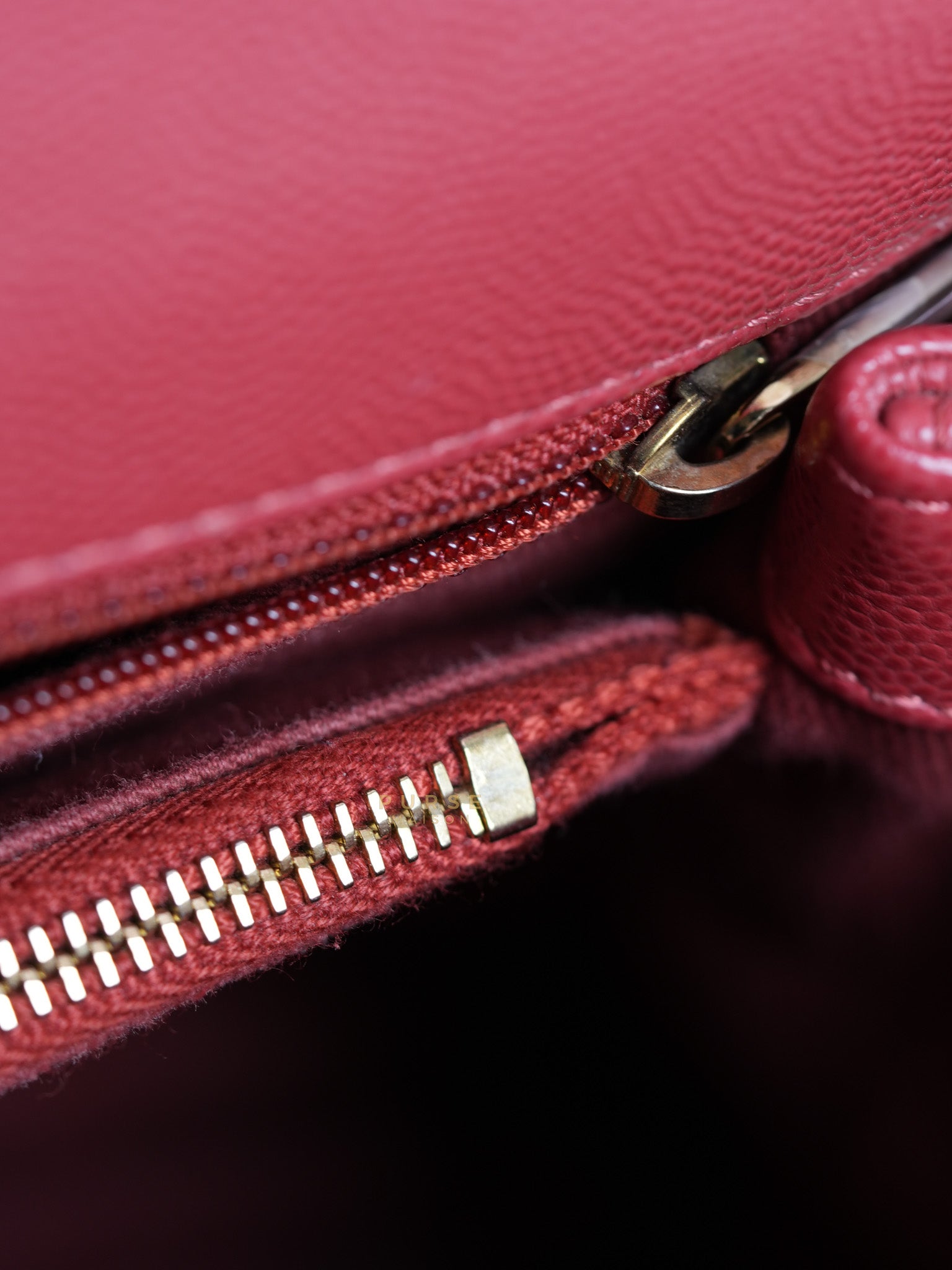 Coco Handle Medium in Red Caviar Leather & Gold Hardware(Series 29) | Purse Maison Luxury Bags Shop