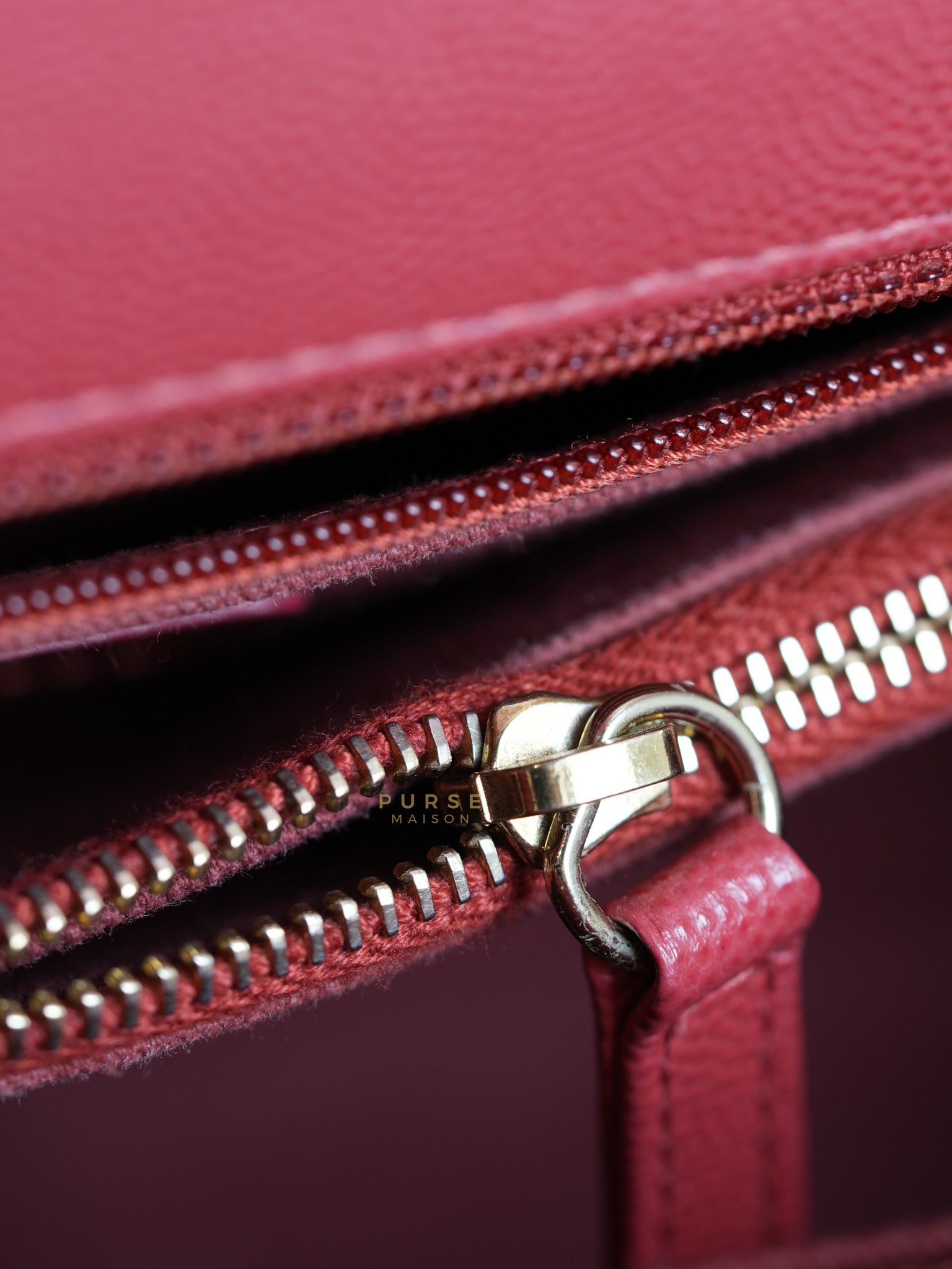 Coco Handle Medium in Red Caviar Leather & Gold Hardware(Series 29) | Purse Maison Luxury Bags Shop