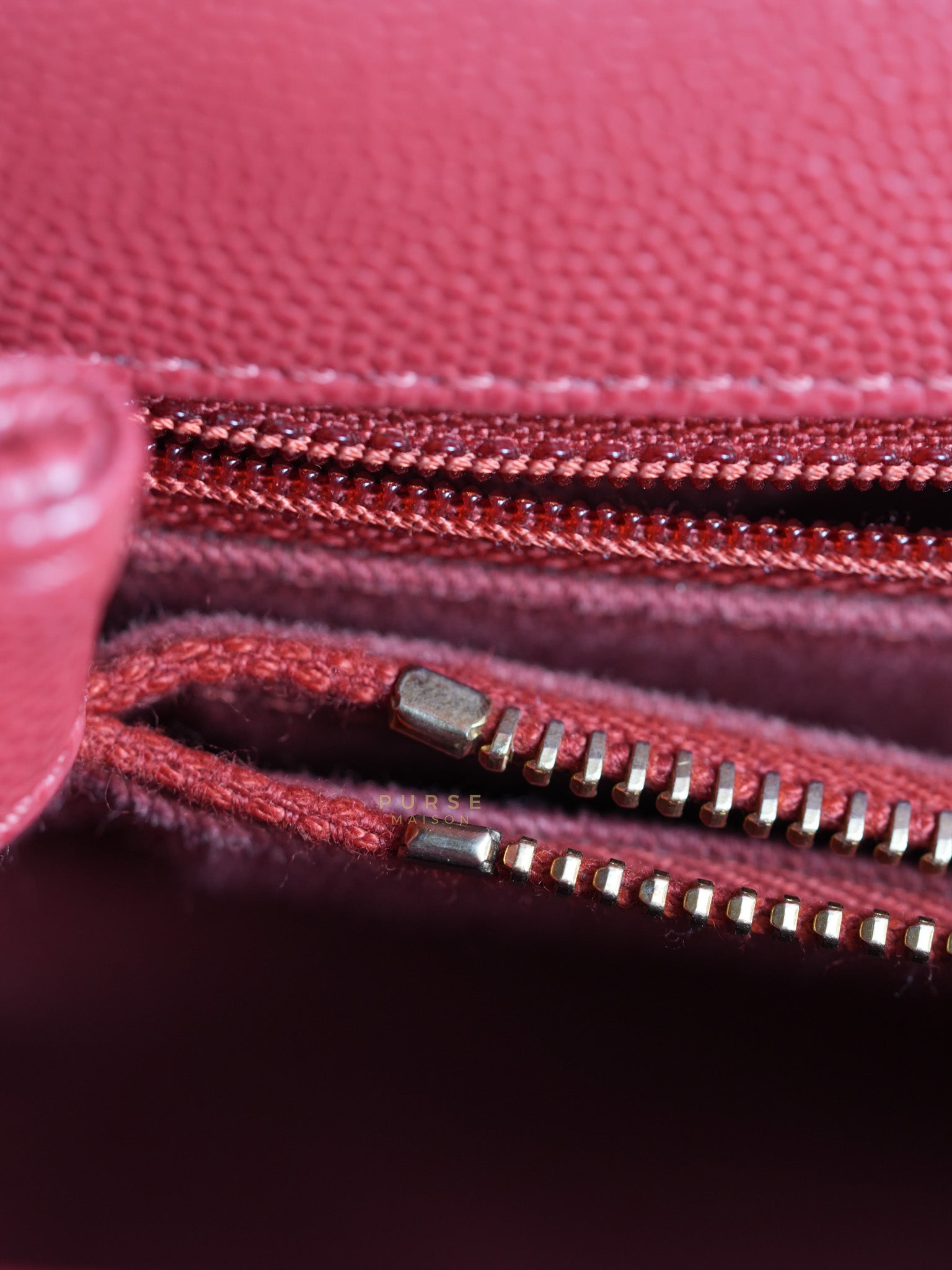 Coco Handle Medium in Red Caviar Leather & Gold Hardware(Series 29) | Purse Maison Luxury Bags Shop