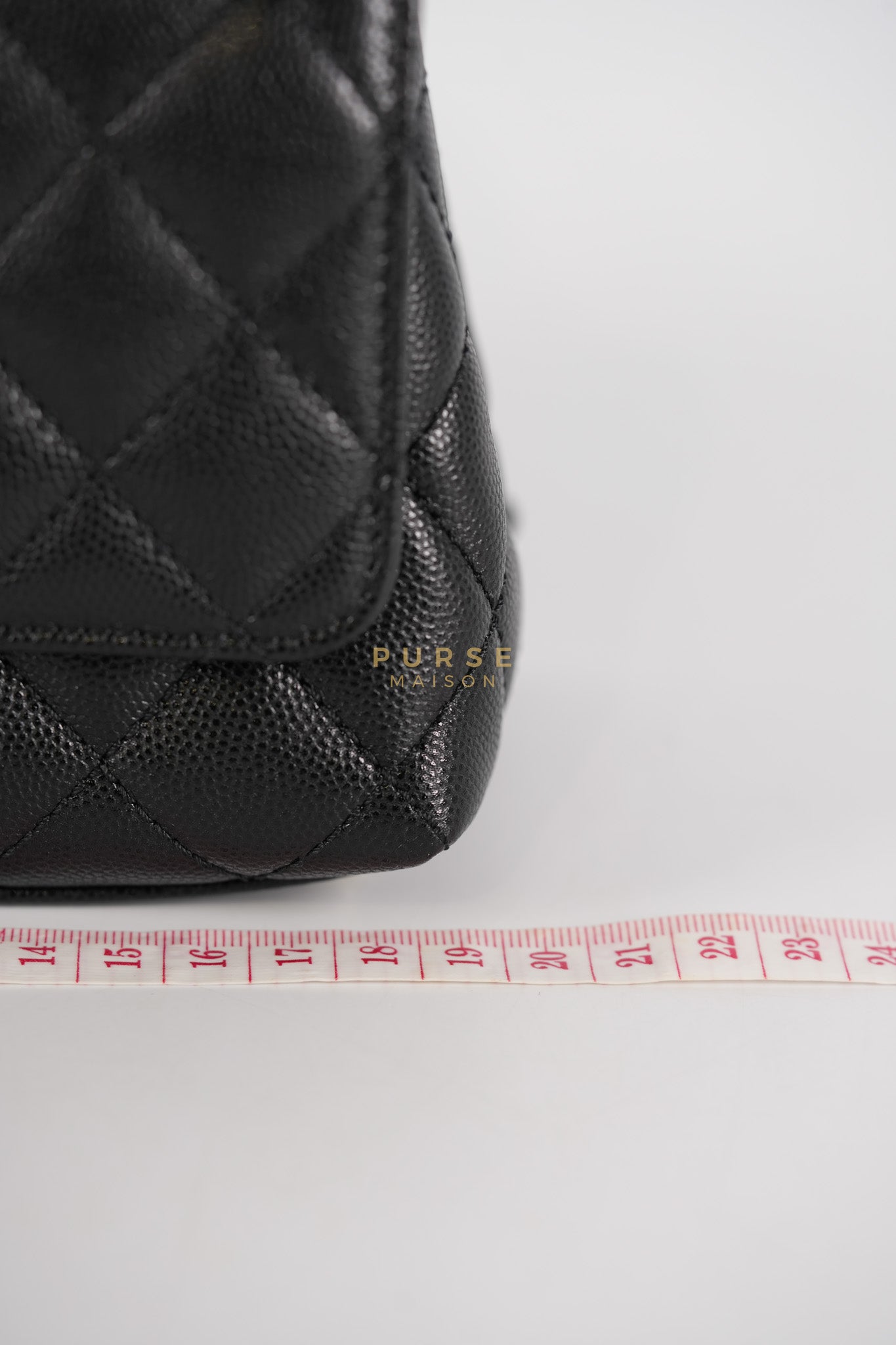 Coco Handle Mini in Black Quilted Caviar Leather in Light Gold Hardware (Microchip) | Purse Maison Luxury Bags Shop
