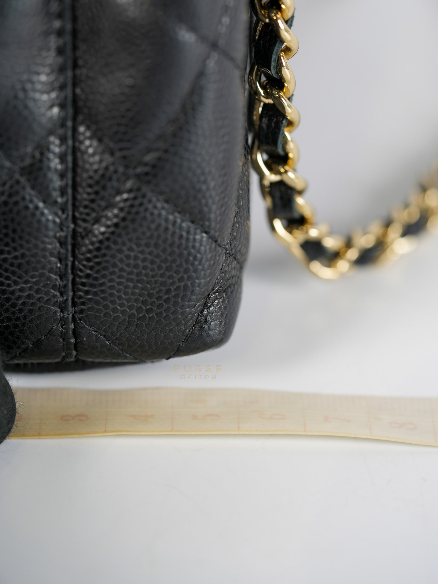 Coco Handle Nano in Black Caviar Leather and Light Gold Hardware (Microchip) | Purse Maison Luxury Bags Shop