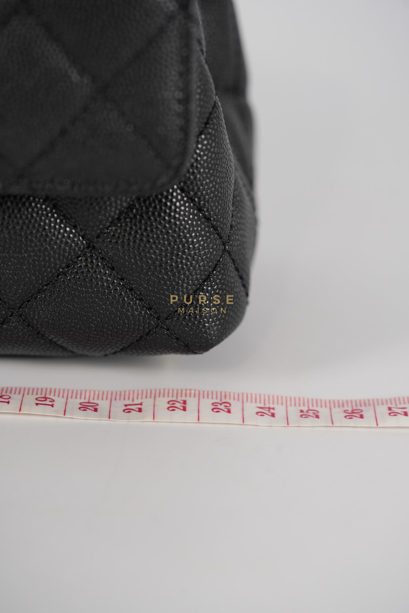 Coco Handle Small Black in Caviar Leather and Light Gold Hardware Microchip | Purse Maison Luxury Bags Shop