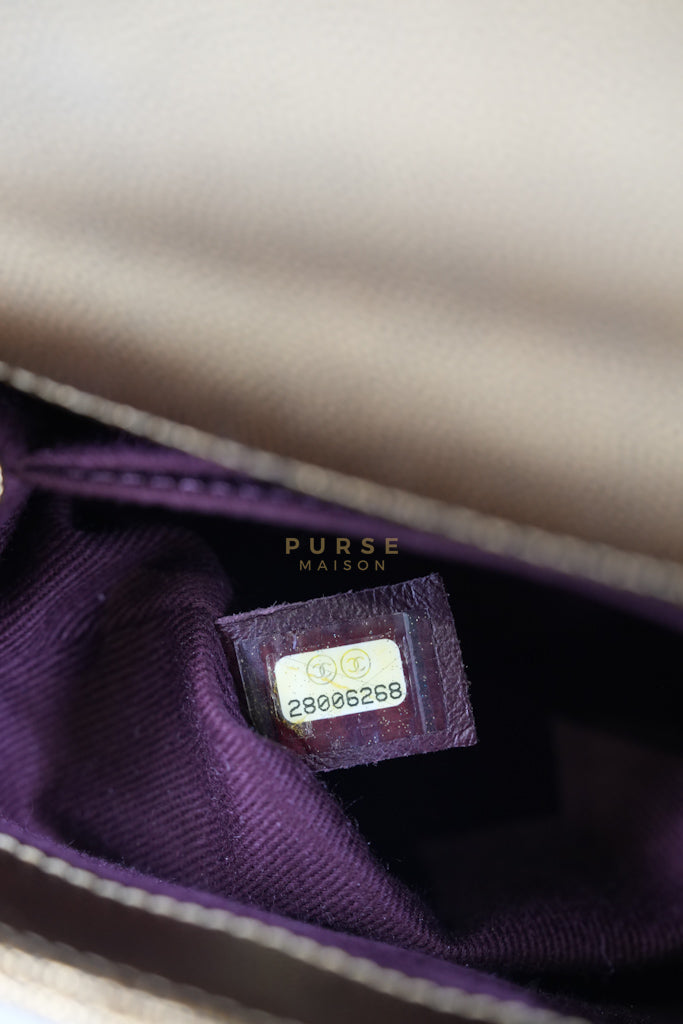 Coco Handle Small in Gold Quilted Caviar Leather and Aged Gold Hardware (Series 28) | Purse Maison Luxury Bags Shop