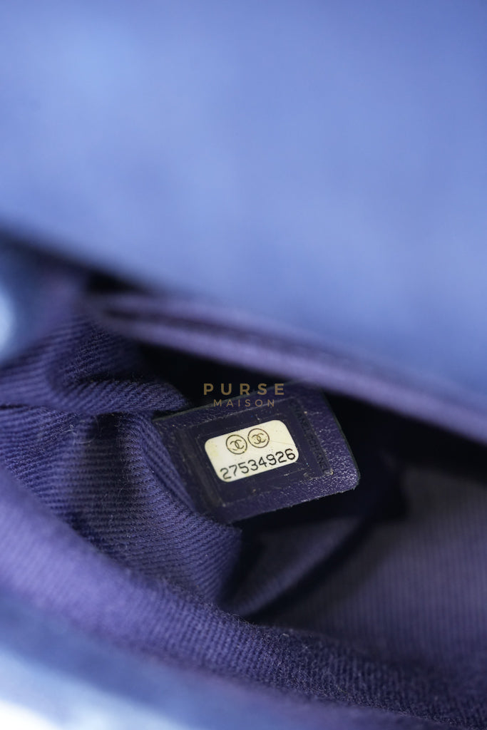 Coco Handle Small in Quilted Denim and Silver Hardware Series 27 | Purse Maison Luxury Bags Shop