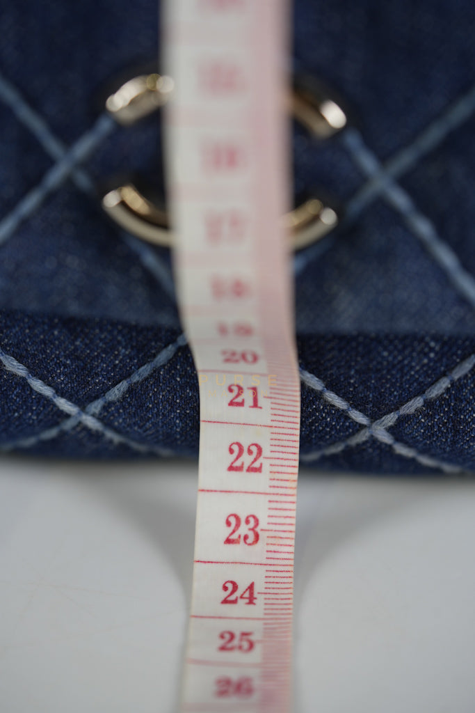 Coco Handle Small in Quilted Denim and Silver Hardware Series 27 | Purse Maison Luxury Bags Shop