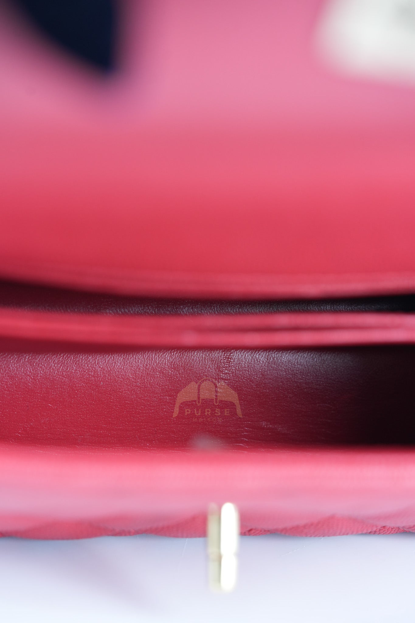 Coco Handle Small in Red Quilted Caviar Leather Lizard Top Handle and Gold Hardware (Microchip) | Purse Maison Luxury Bags Shop