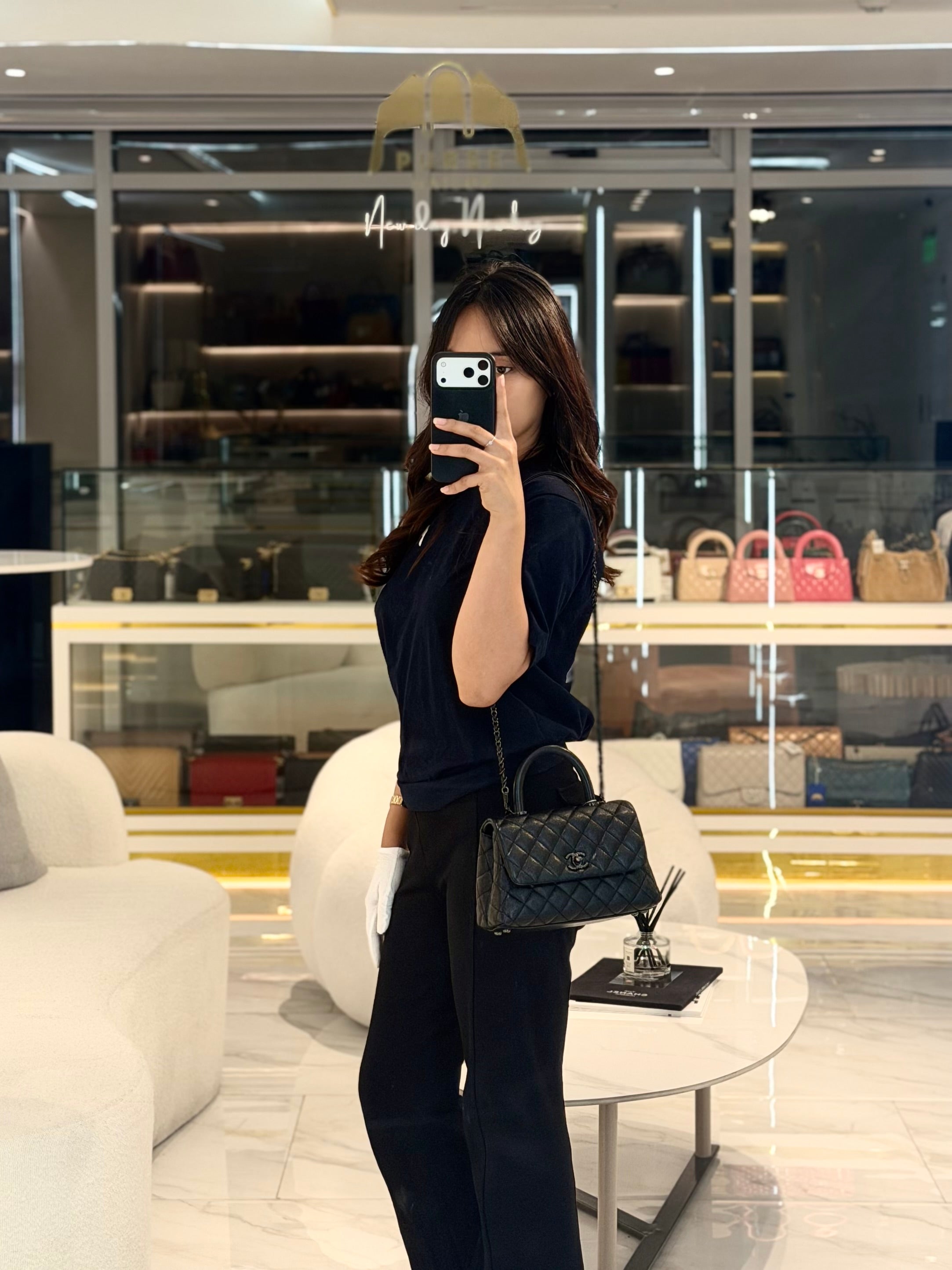 Coco Handle Small So Black in Shiny Caviar Leather Series 30 | Purse Maison Luxury Bags Shop