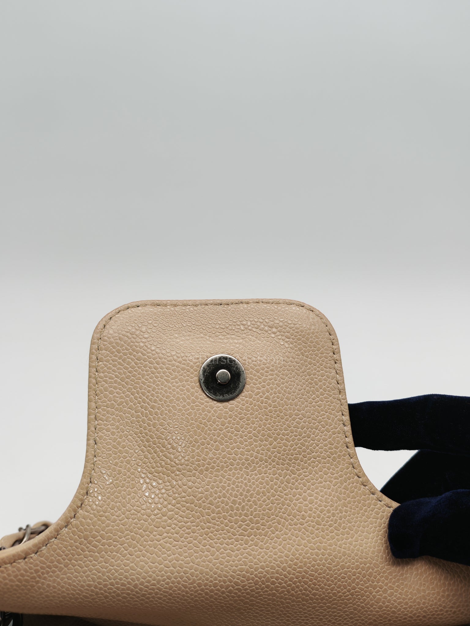 Coco Rider Flap Bag Light Beige Caviar Leather and Ruthenium Hardware Series 13 | Purse Maison Luxury Bags Shop