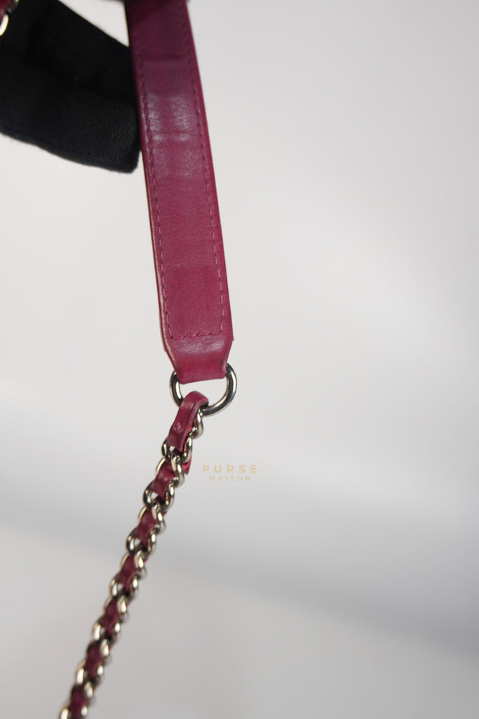 Coco Shine Flap Small Red Patent Leather Pink Interior Silver Hardware Series 20 | Purse Maison Luxury Bags Shop