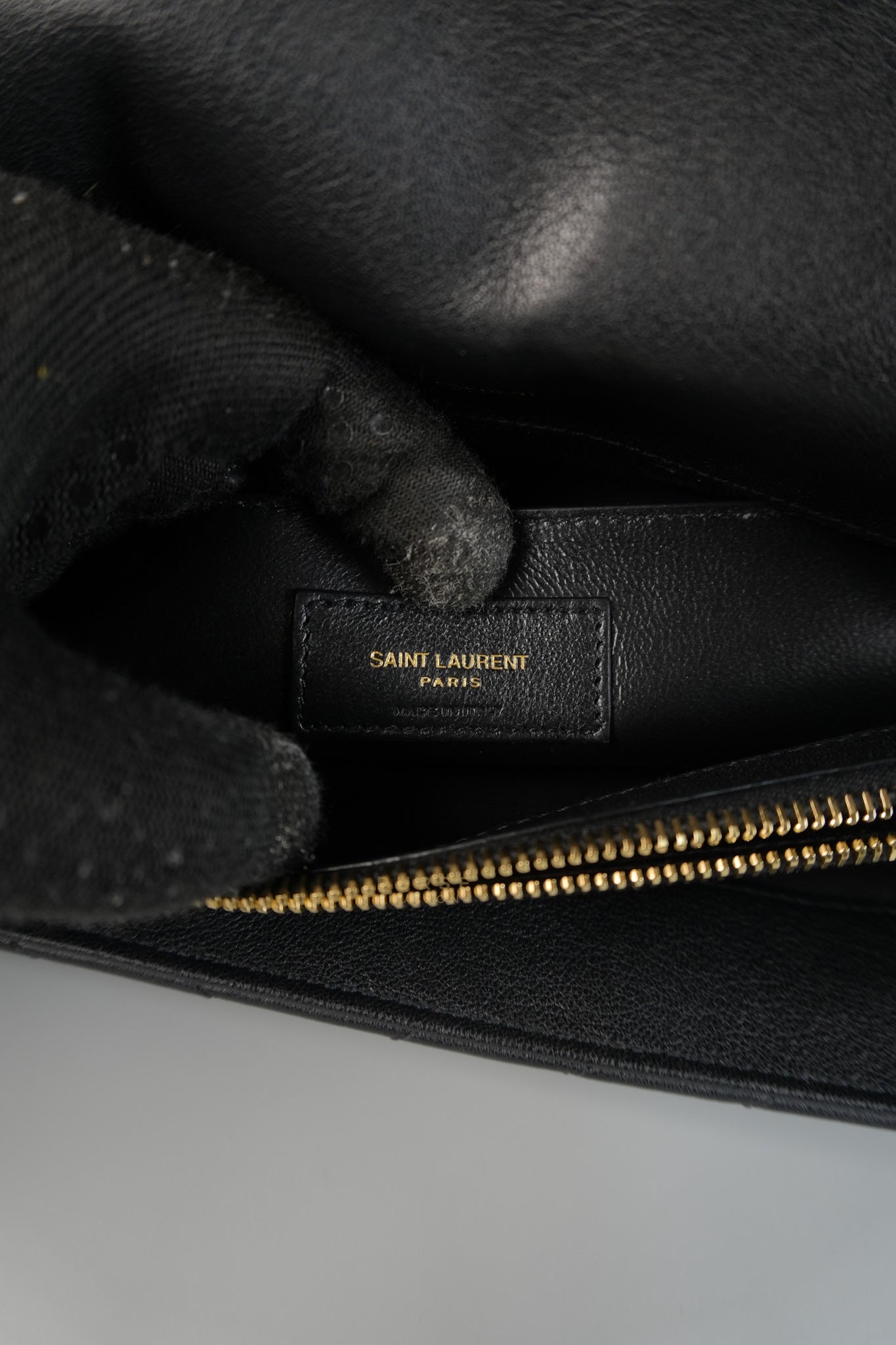 College Large in Black Chevron Quilted Leather | Purse Maison Luxury Bags Shop