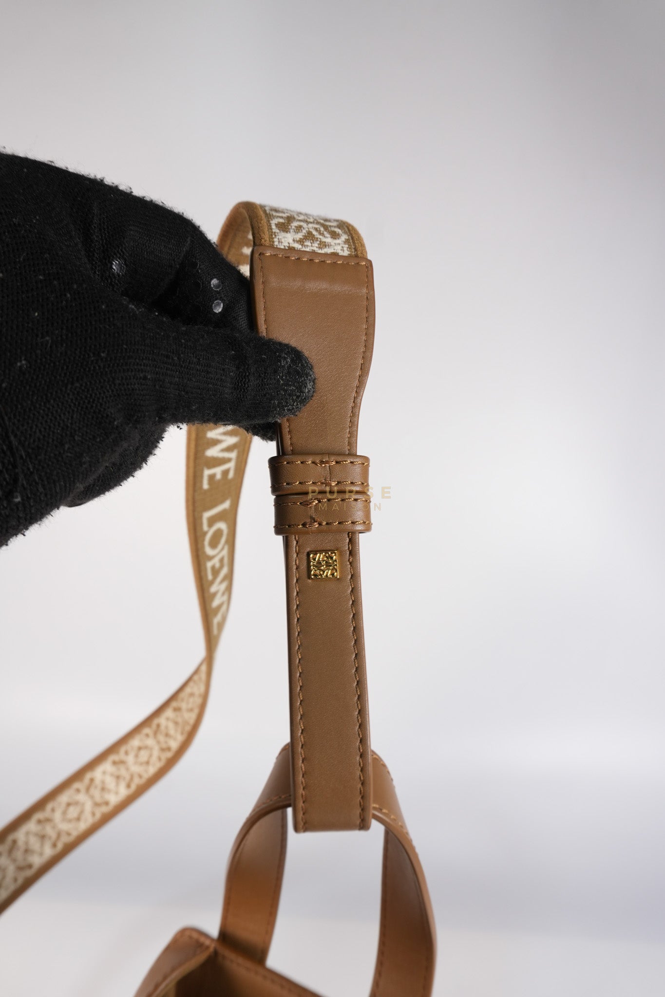 Compact Hammock in Tan Satin Calfskin Leather Shoulder Bag | Purse Maison Luxury Bags Shop