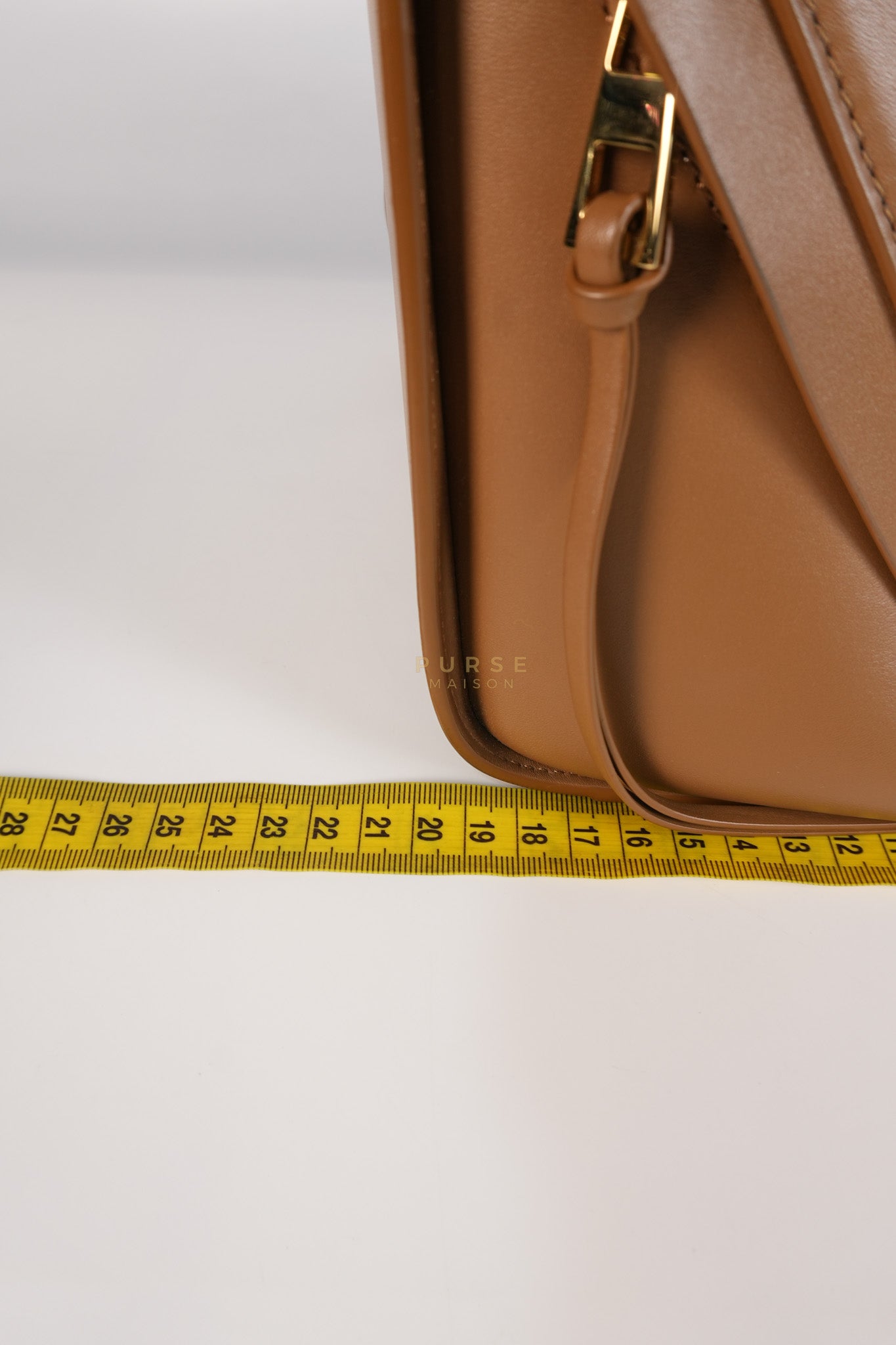 Compact Hammock in Tan Satin Calfskin Leather Shoulder Bag | Purse Maison Luxury Bags Shop