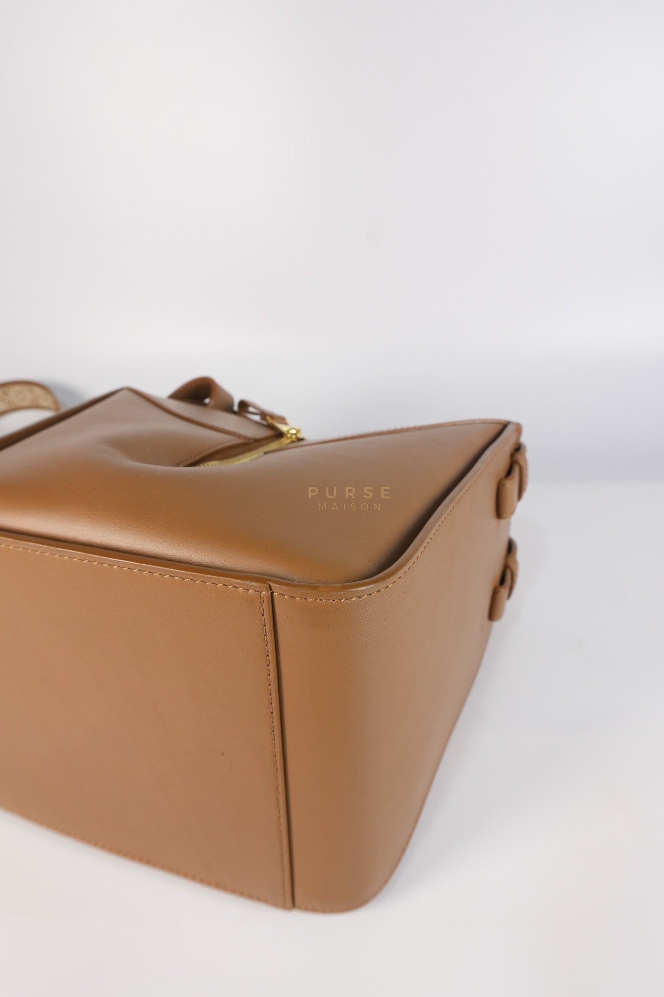 Compact Hammock in Tan Satin Calfskin Leather Shoulder Bag | Purse Maison Luxury Bags Shop