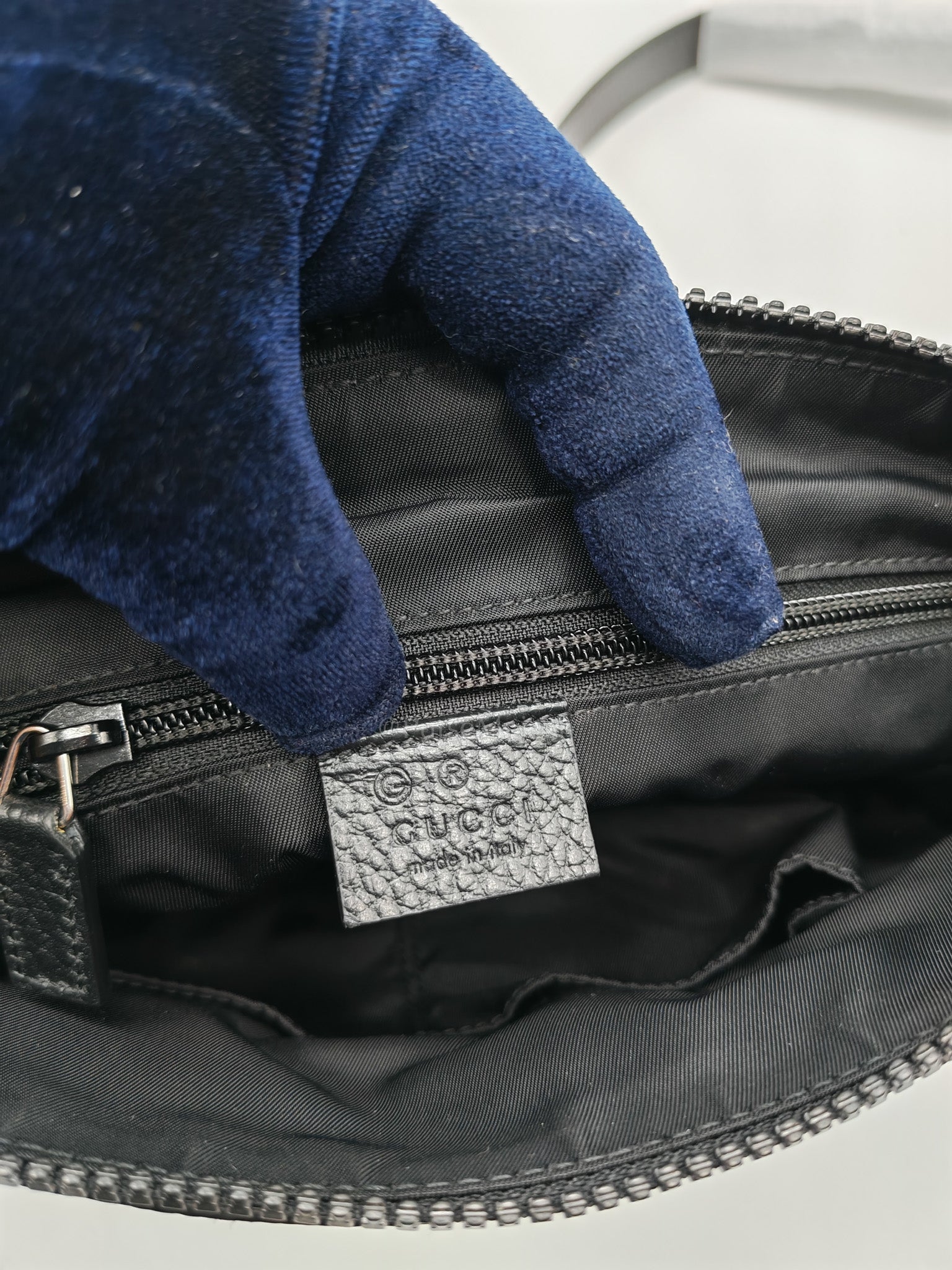 Compact Messenger Bag in Black GG Nylon Canvas | Purse Maison Luxury Bags Shop
