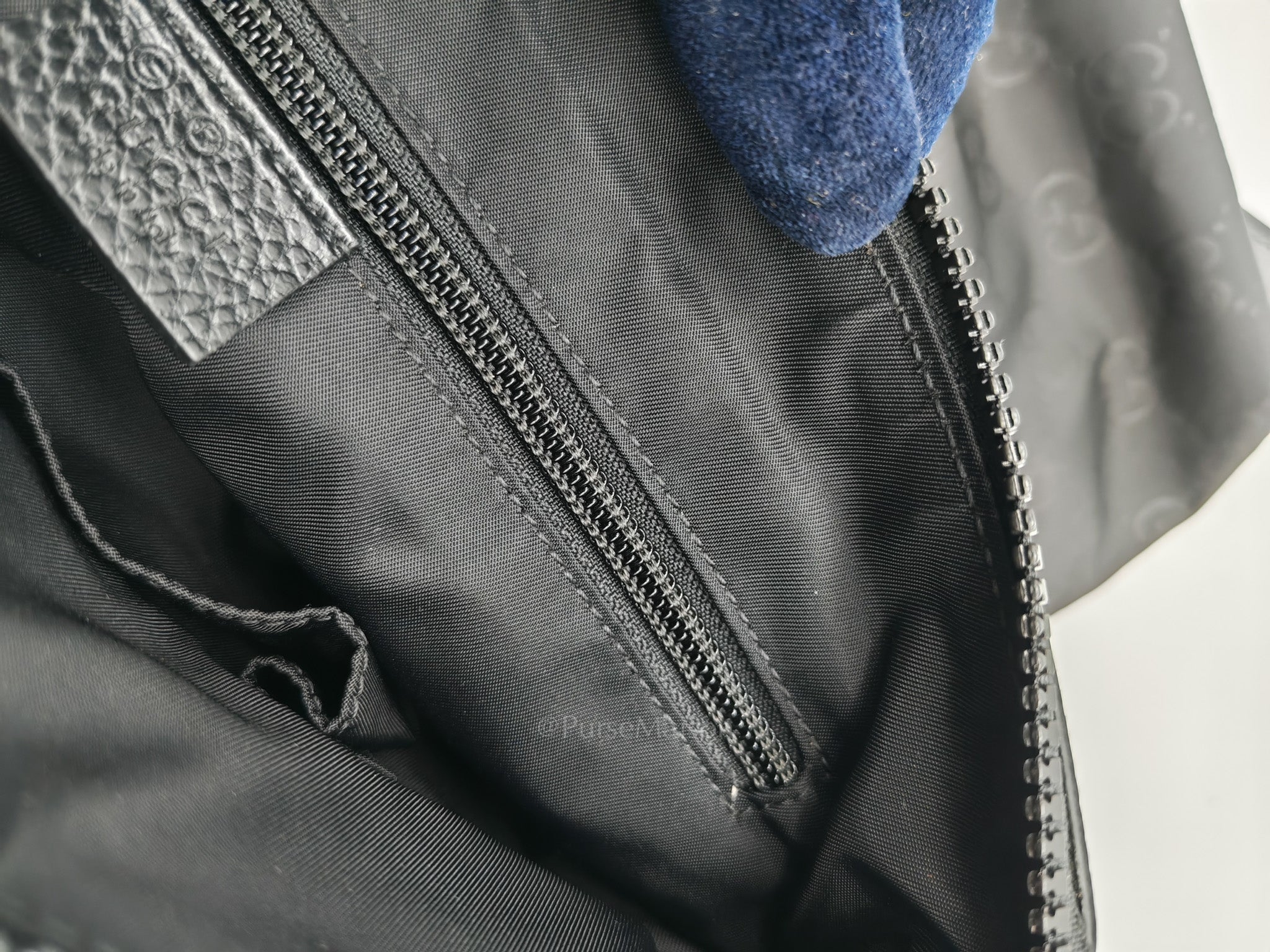 Compact Messenger Bag in Black GG Nylon Canvas | Purse Maison Luxury Bags Shop