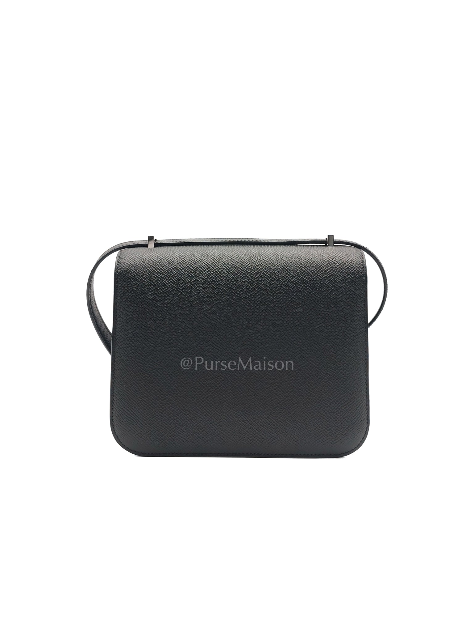 Constance 18 Black/Noir Epsom Leather in Palladium Hardware Stamp K(2025) | Purse Maison Luxury Bags Shop