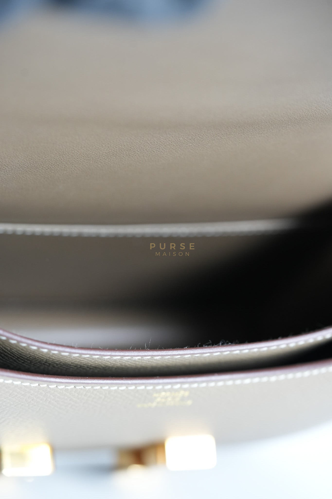 Constance 18 Etoupe in Epesom Leather and Rose Gold Hardware Stamp Z (2021) | Purse Maison Luxury Bags Shop