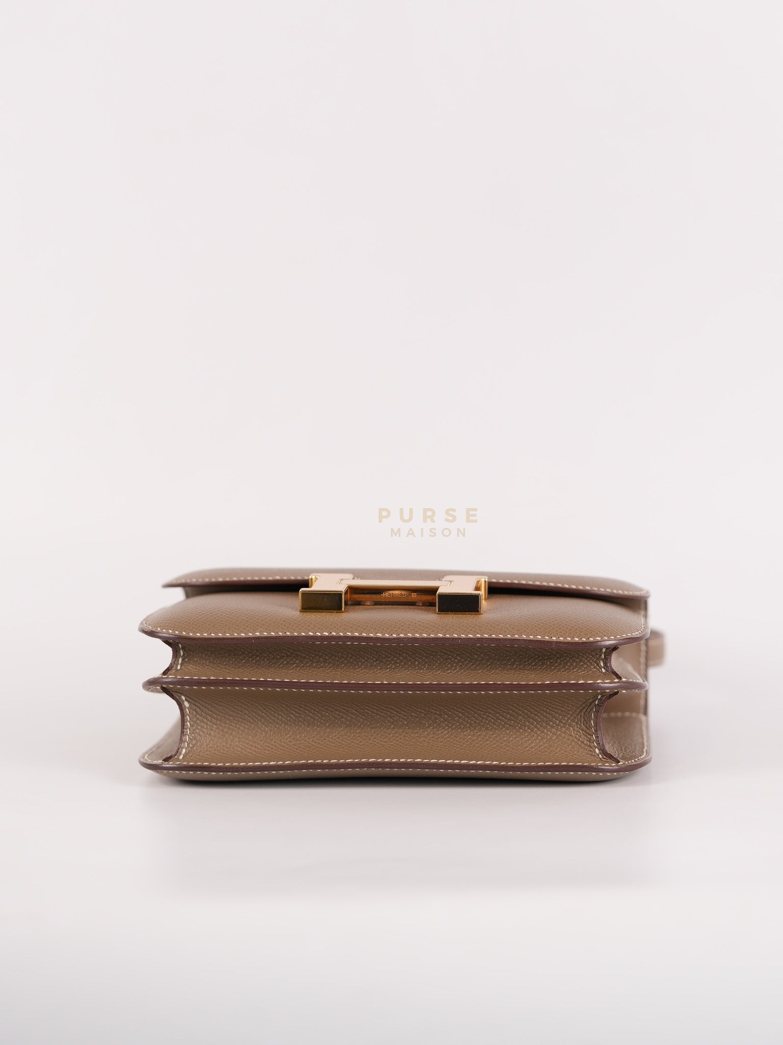 Constance 18 Etoupe in Epesom Leather and Rose Gold Hardware Stamp Z (2021) | Purse Maison Luxury Bags Shop