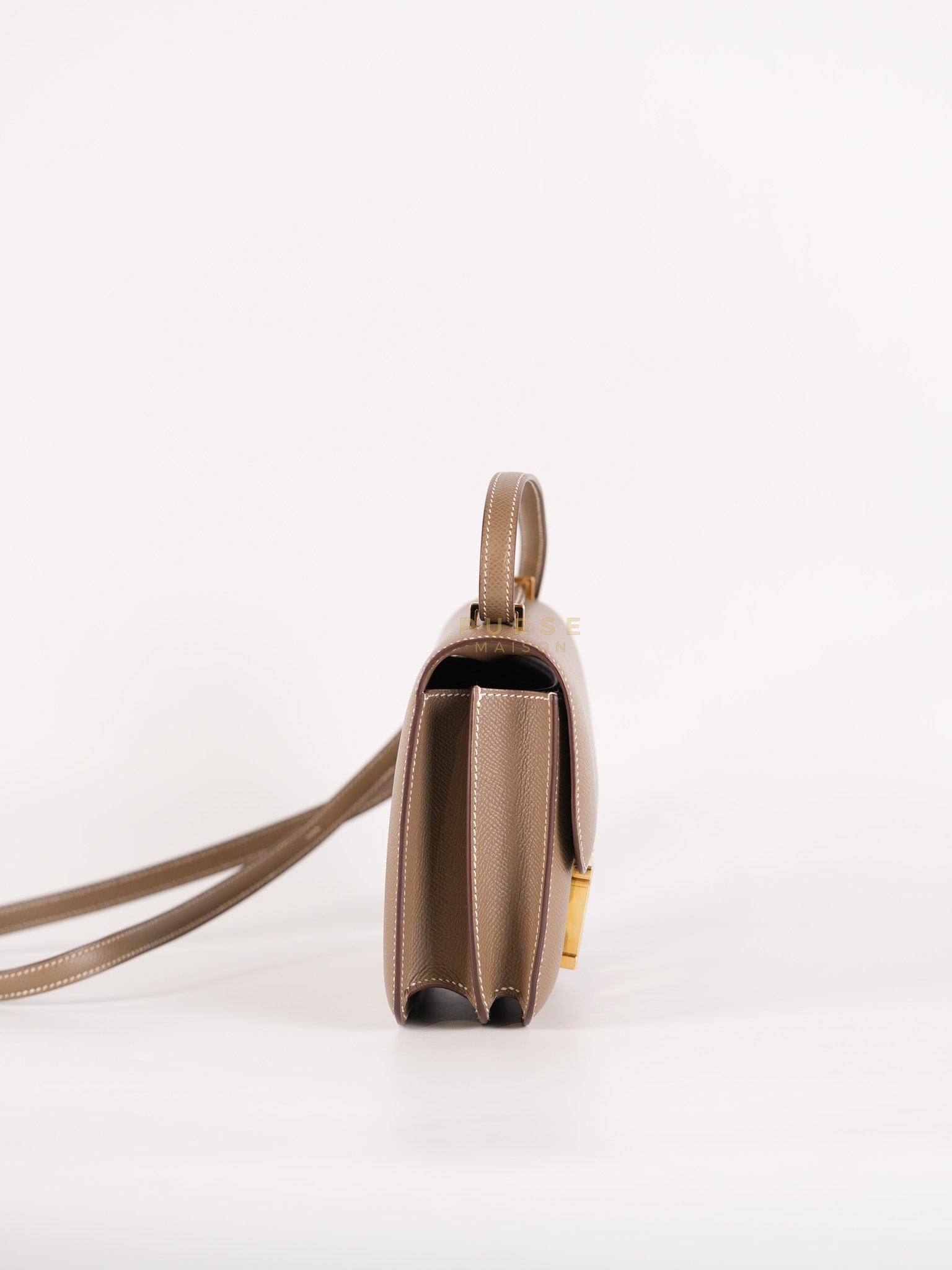 Constance 18 Etoupe in Epesom Leather and Rose Gold Hardware Stamp Z (2021) | Purse Maison Luxury Bags Shop