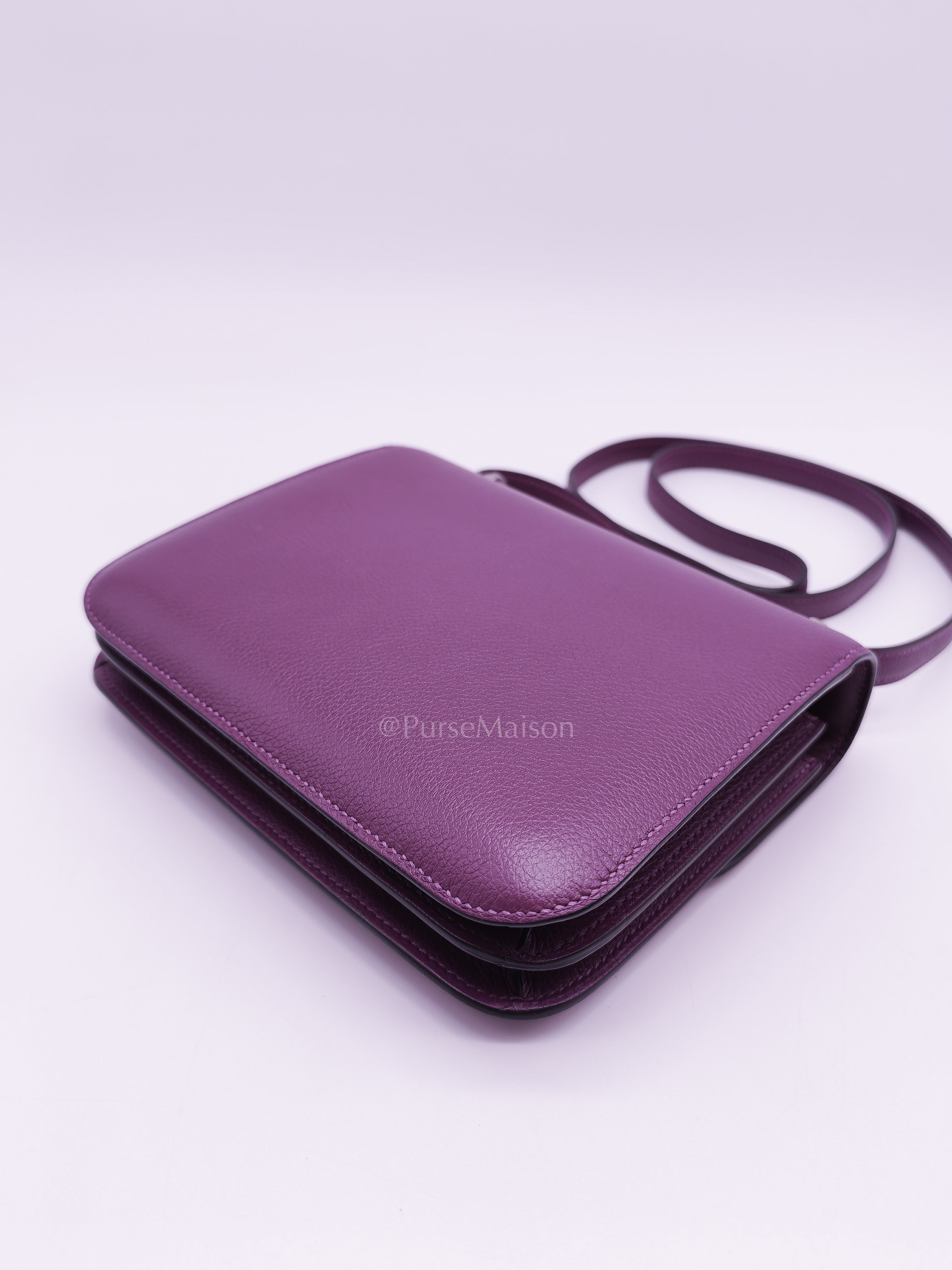 Constance 18 in Anemone Evercolor Leather & Palladium Hardware Stamp D (2019) | Purse Maison Luxury Bags Shop