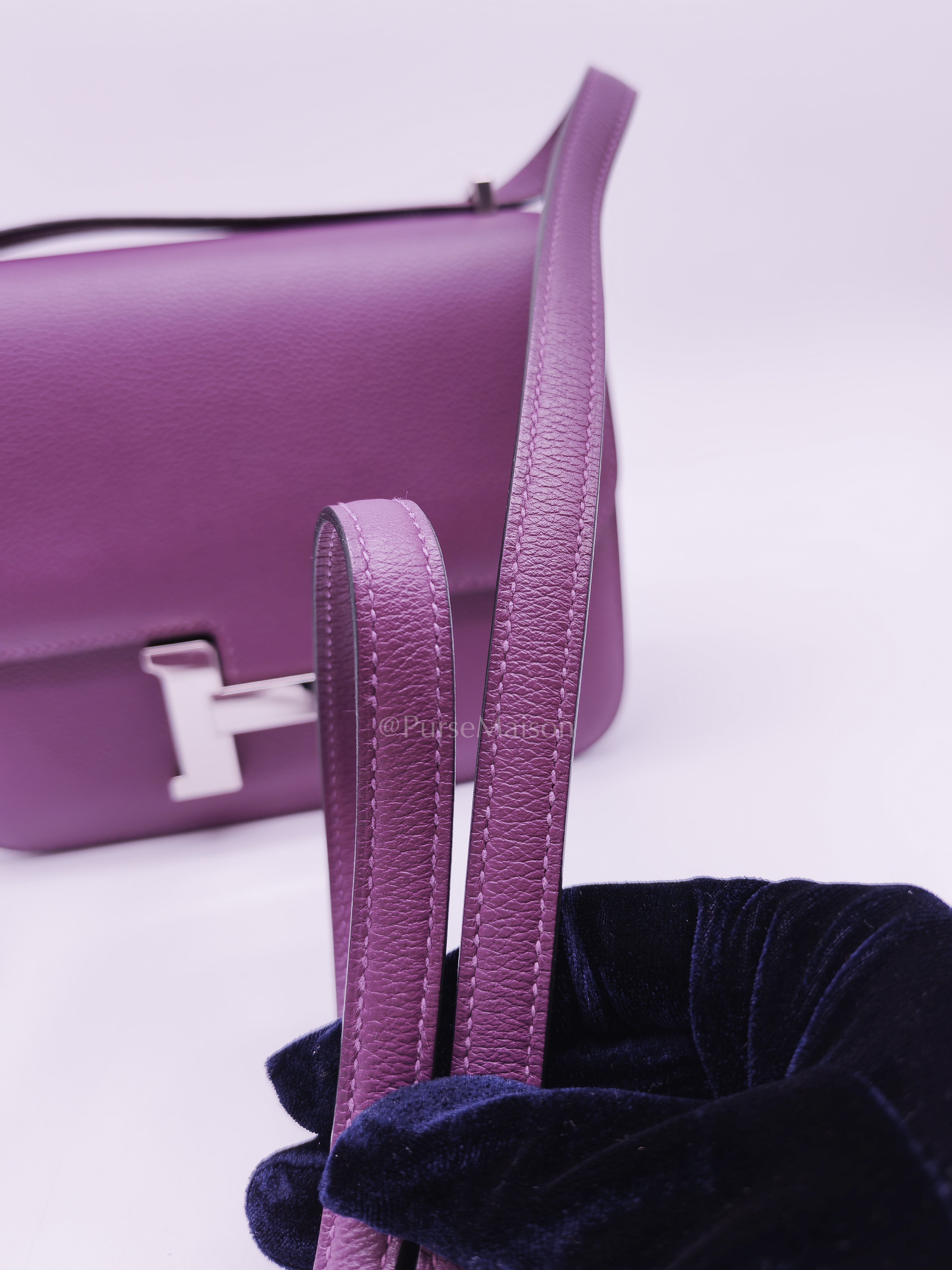 Constance 18 in Anemone Evercolor Leather & Palladium Hardware Stamp D (2019) | Purse Maison Luxury Bags Shop