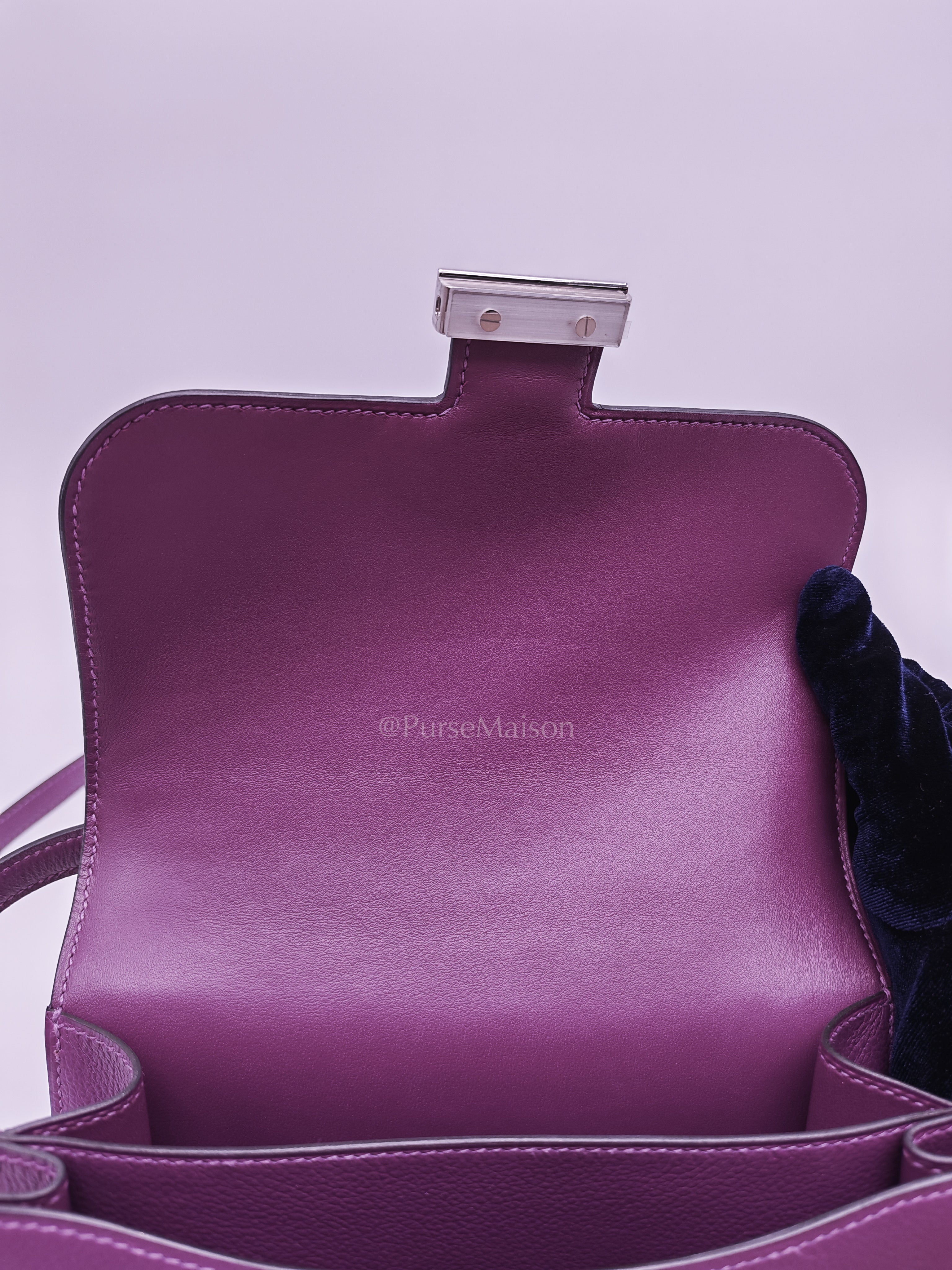 Constance 18 in Anemone Evercolor Leather & Palladium Hardware Stamp D (2019) | Purse Maison Luxury Bags Shop